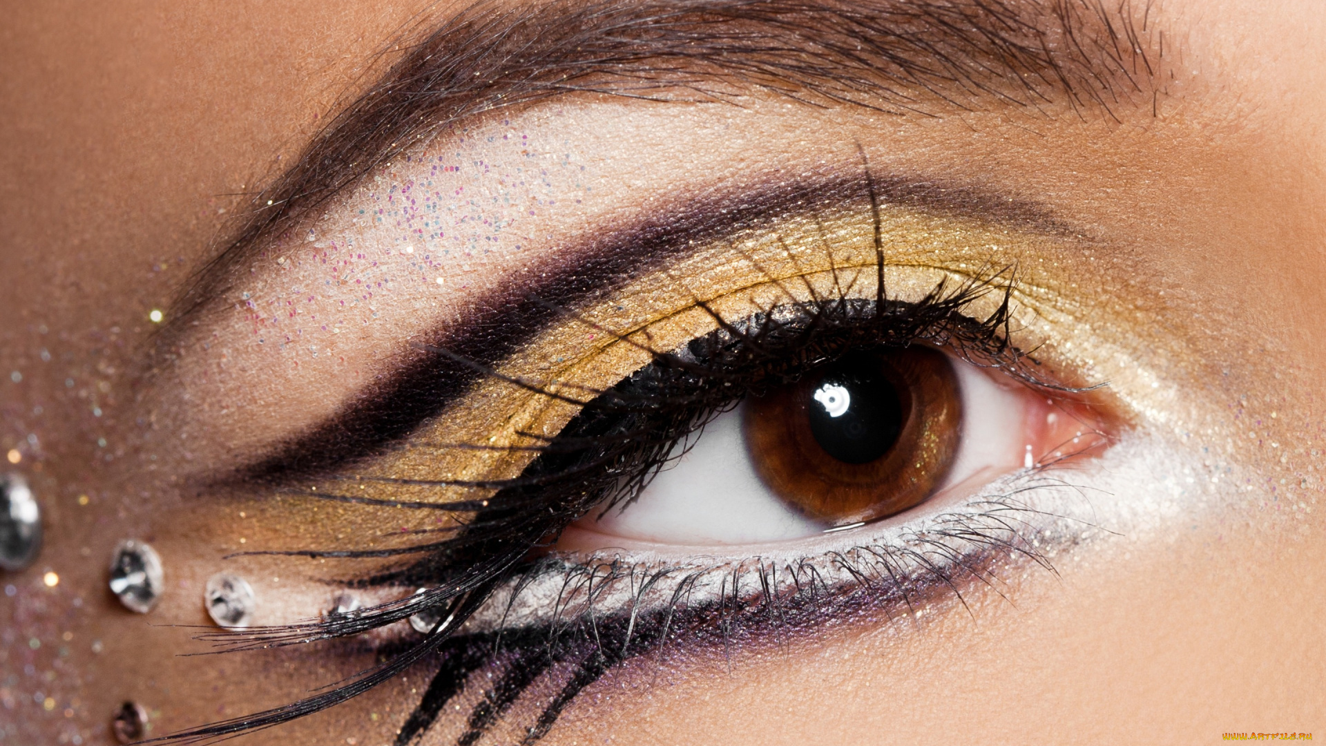 разное, глаза, взгляд, девушка, макро, ресницы, тени, макияж