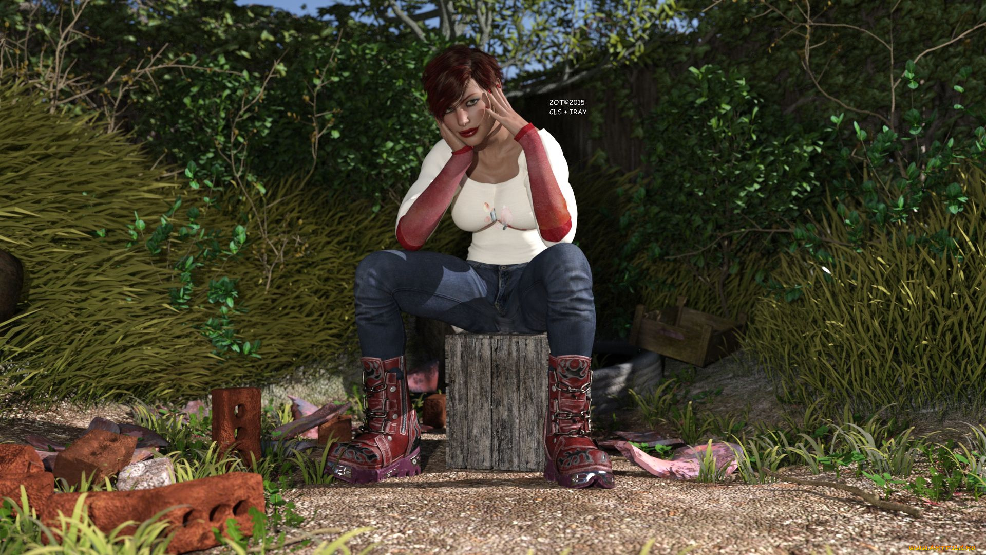 3д, графика, люди, , people, девушка, взгляд, фон