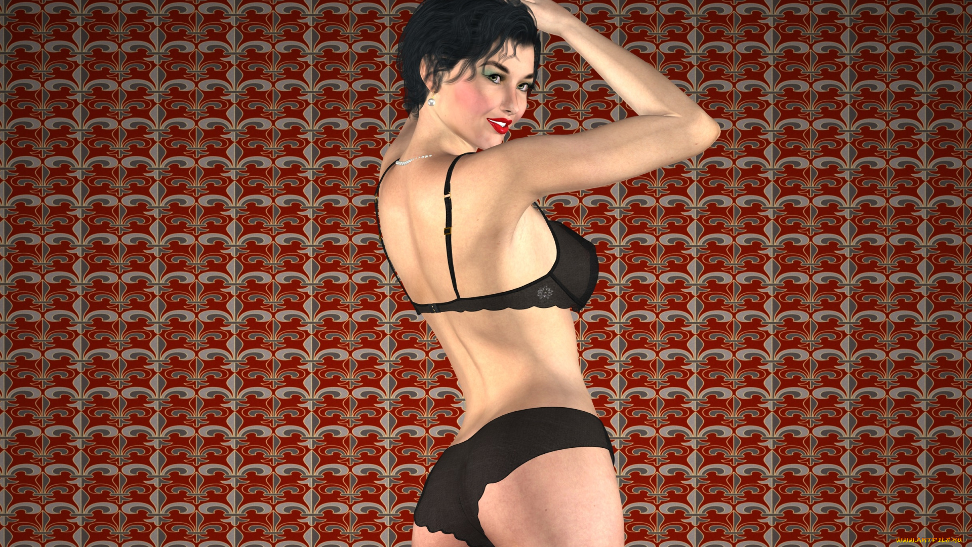 3д, графика, люди, , people, фон, девушка, взгляд, улыбка