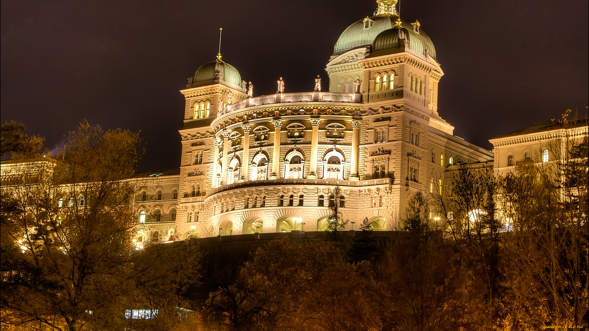 bundeshaus, bern, switzerland, города, берн, , швейцария, огни, парламент, ночь