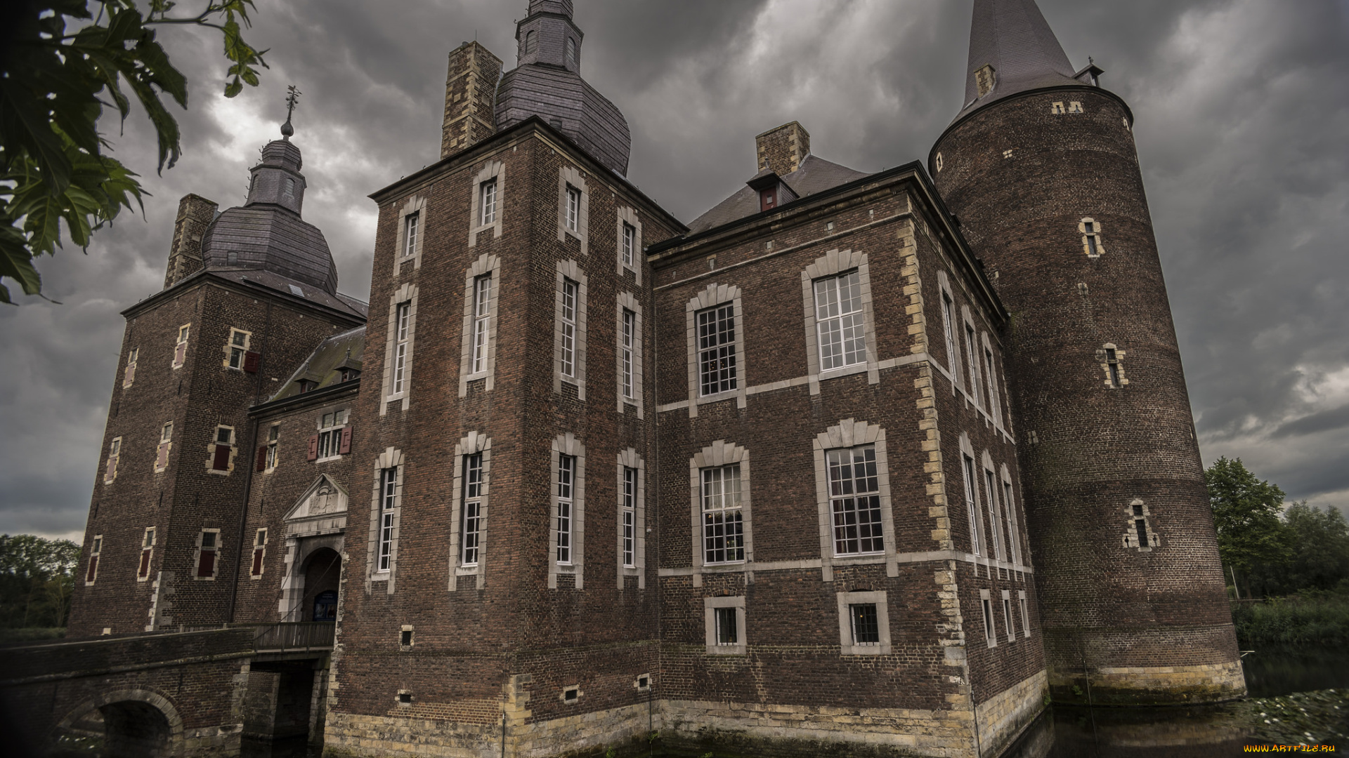 castle, hoensbroek, города, замки, нидерландов, замок