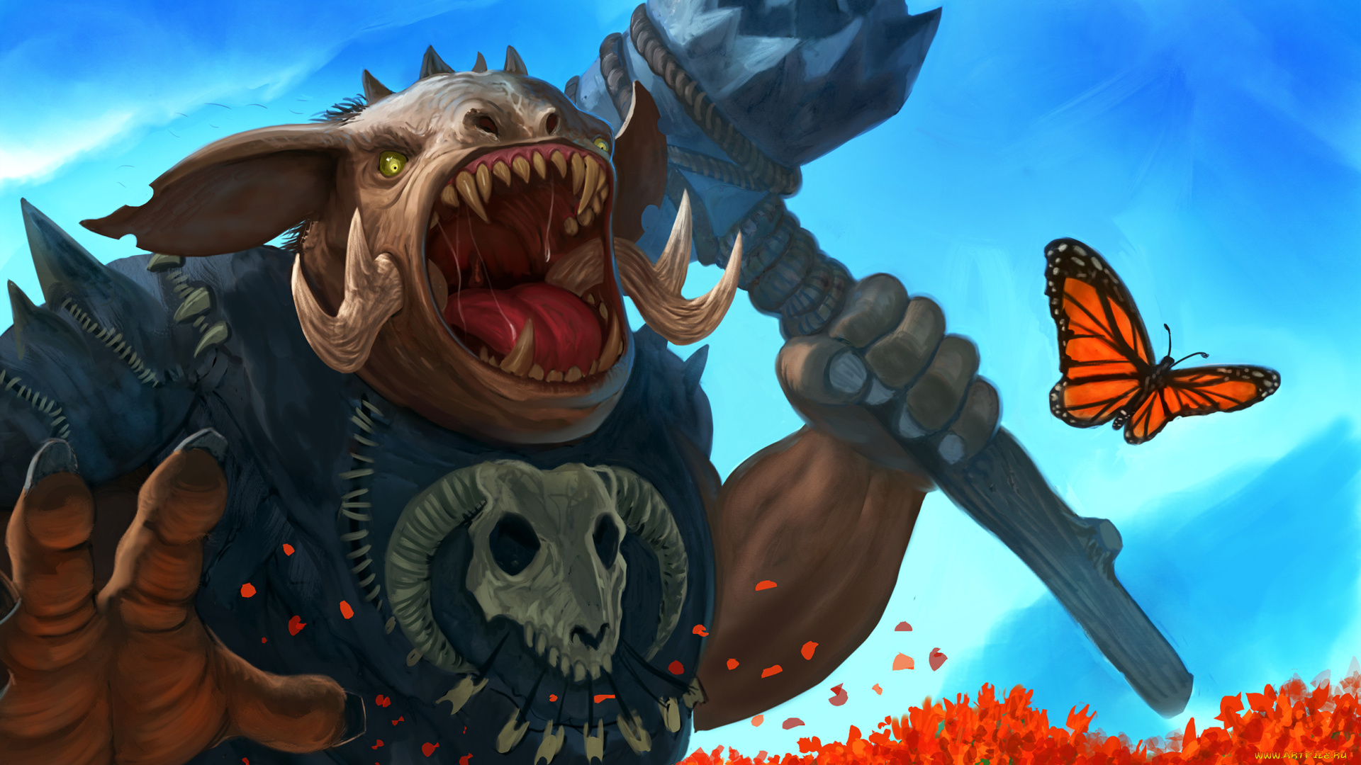 фэнтези, существа, монстр, существо, бабочка