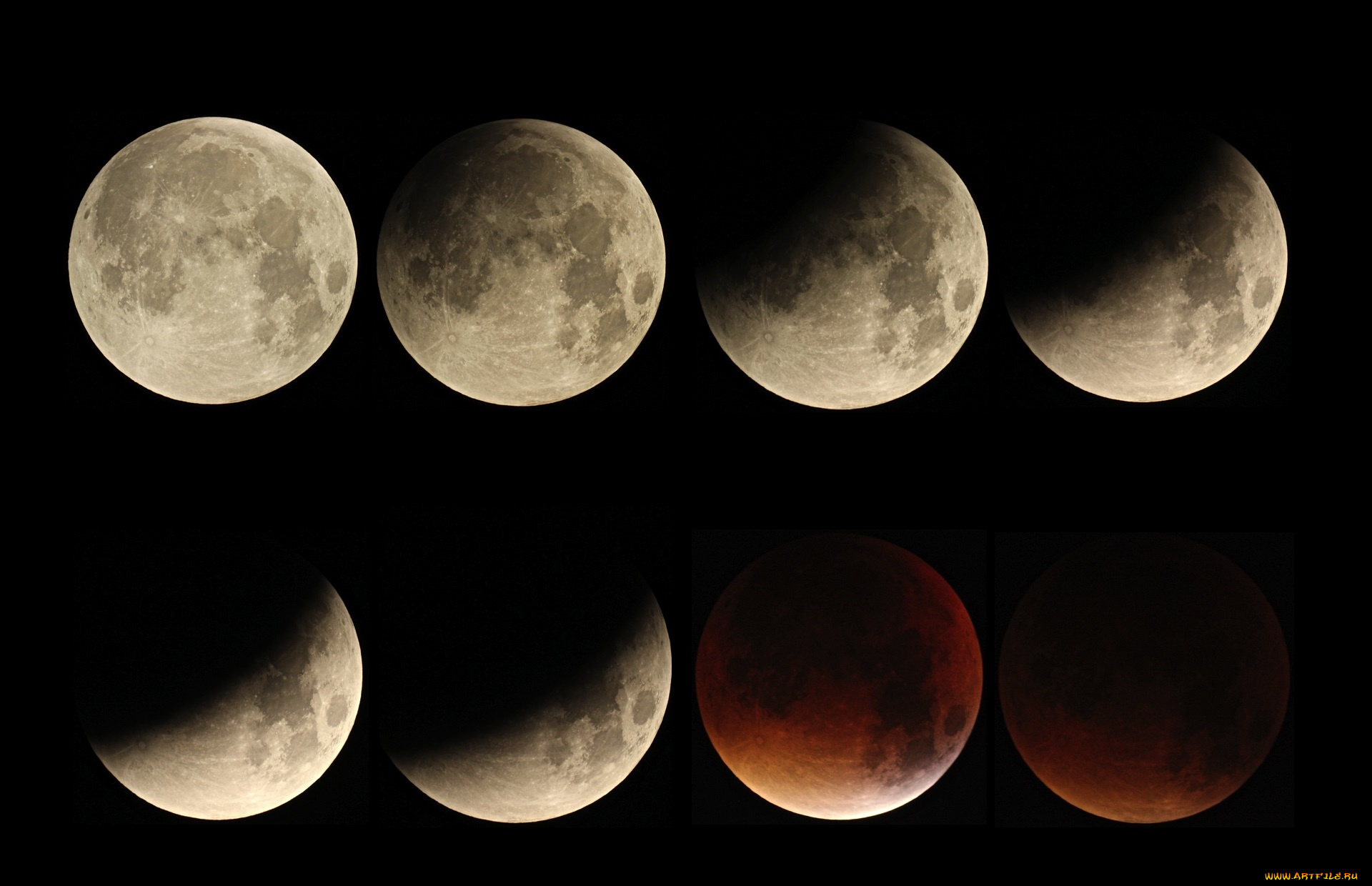 космос, луна, ночь