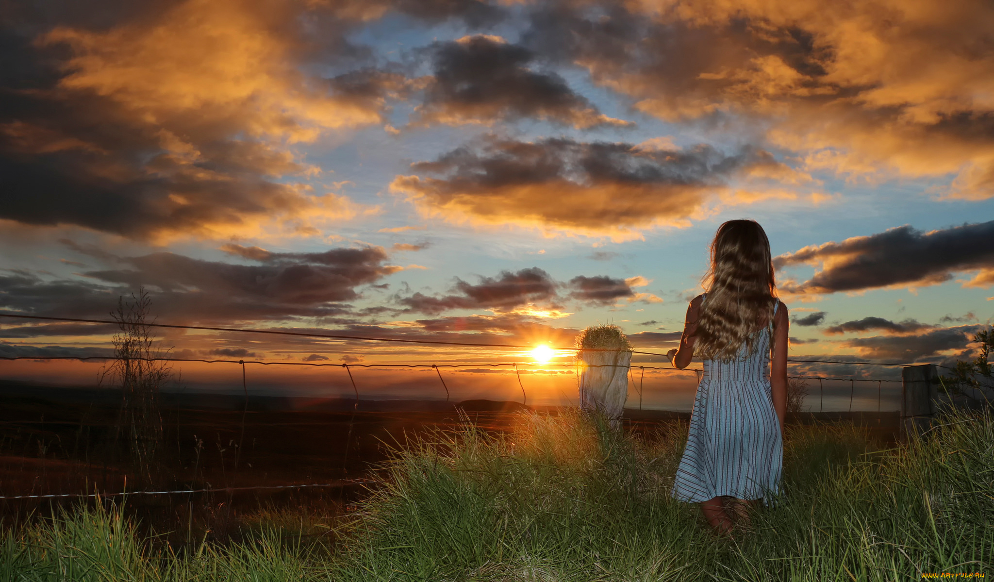 девушки, -unsort, , блондинки, summer, sunset, лето, закат, девушка