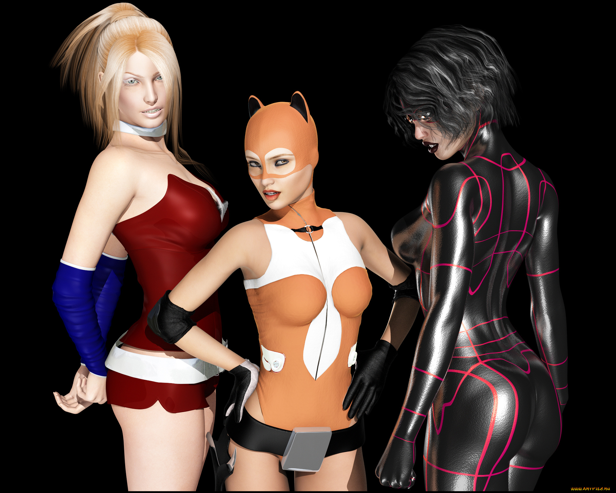 3д, графика, люди, , people, фон, взгляд, девушки