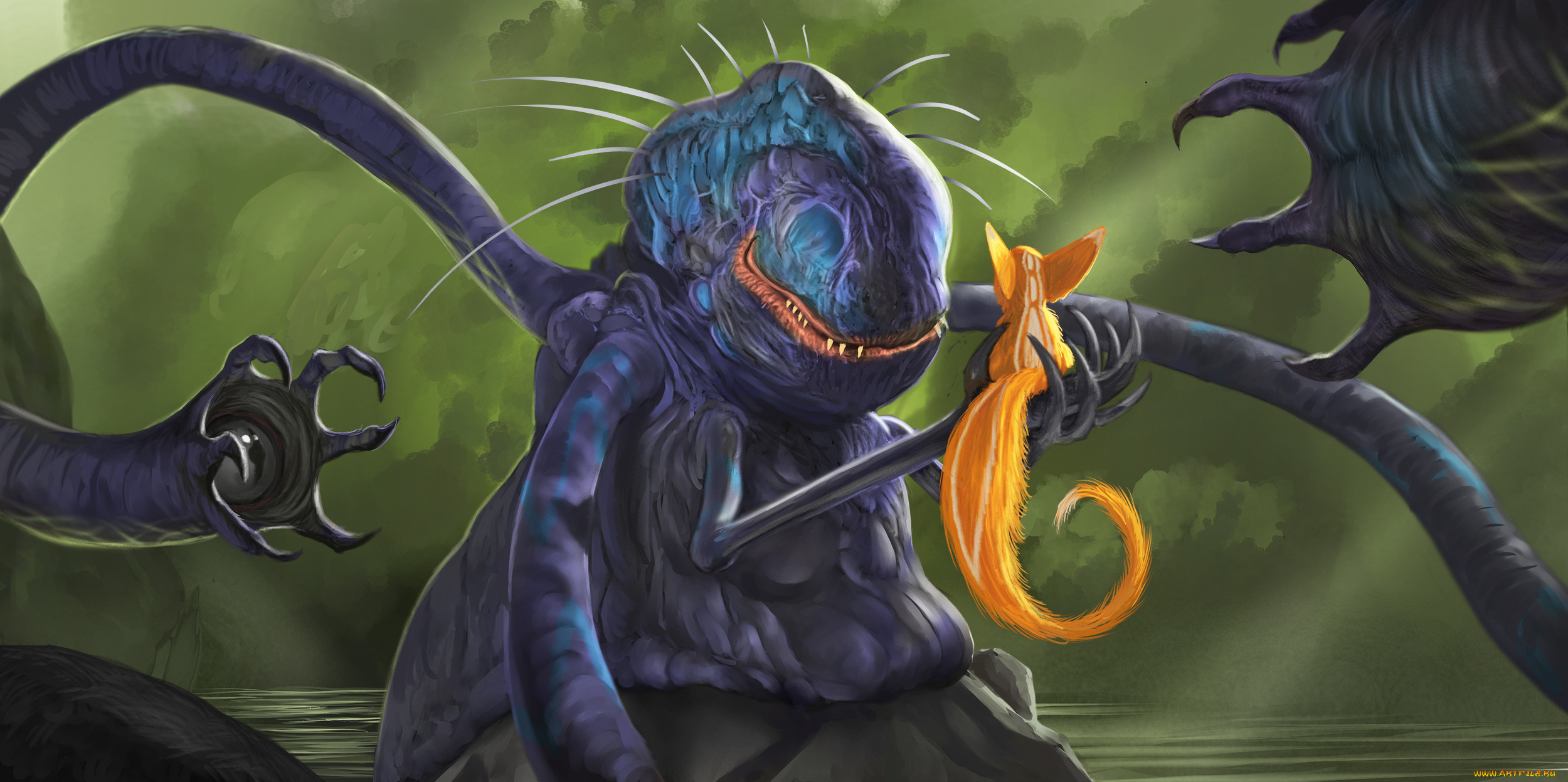 фэнтези, существа, монстр, чудовище, зверек, пушистый