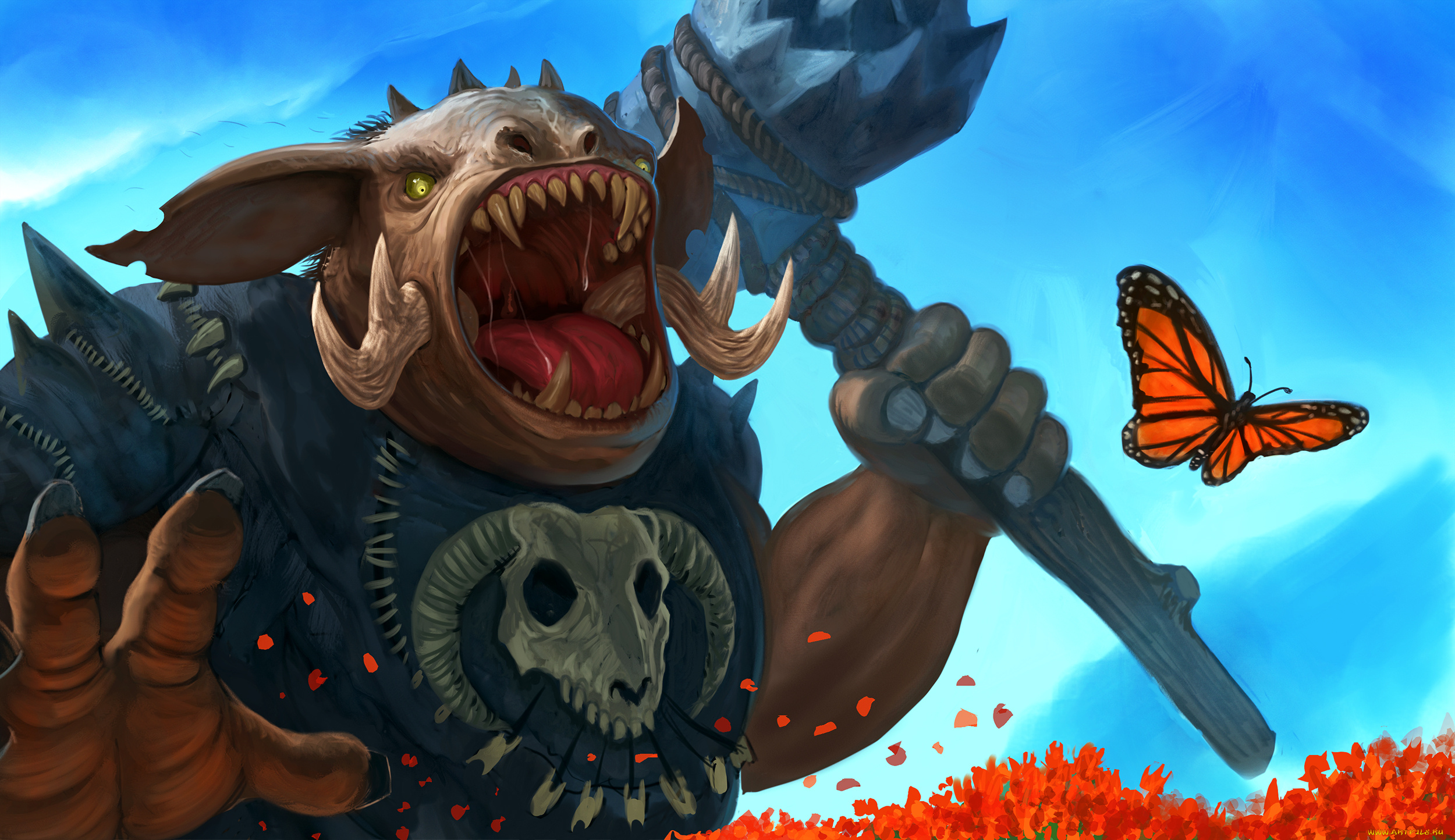 фэнтези, существа, монстр, существо, бабочка