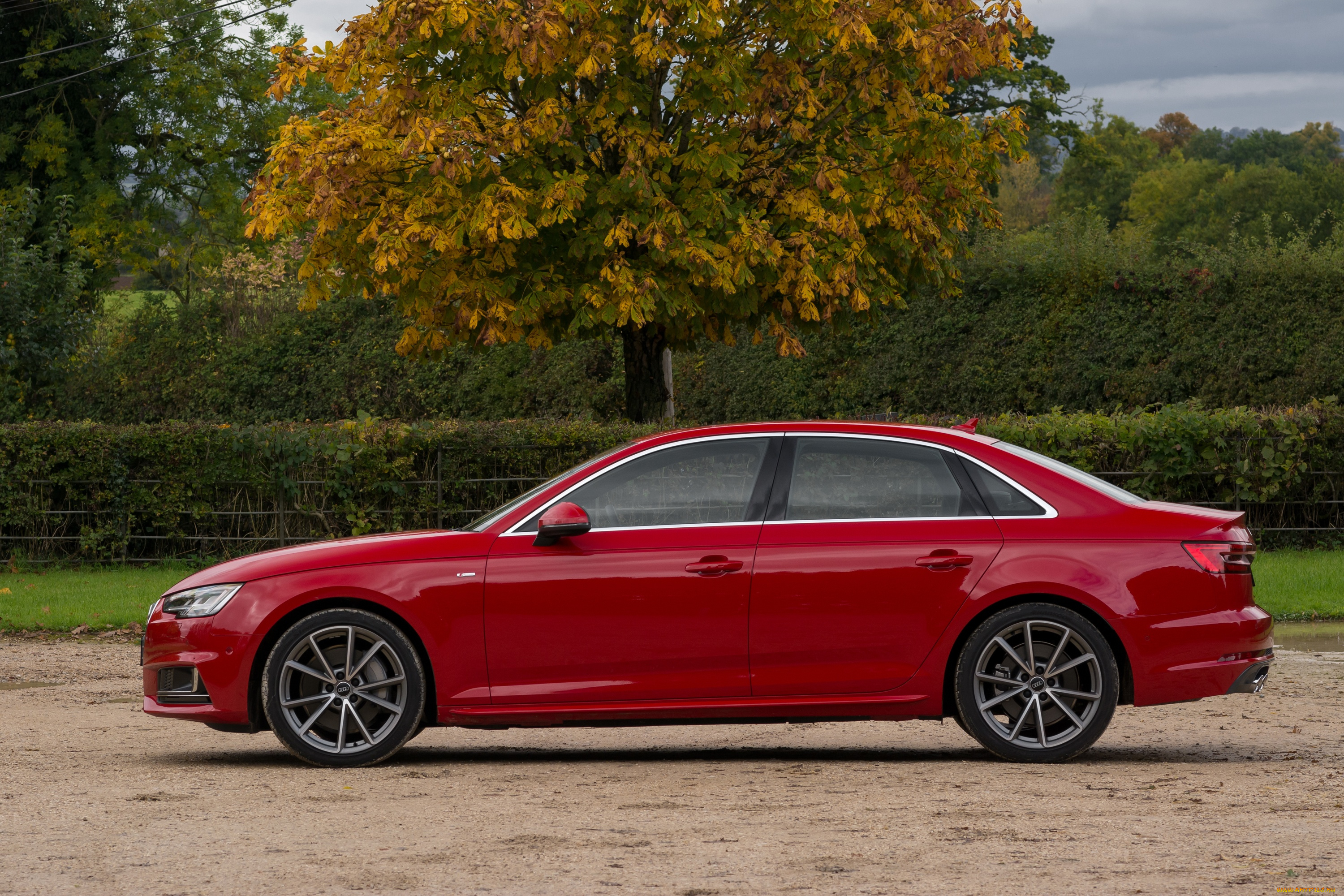 автомобили, audi, a4, b9, uk-spec, s, line, quattro, tdi, 2015г, красный