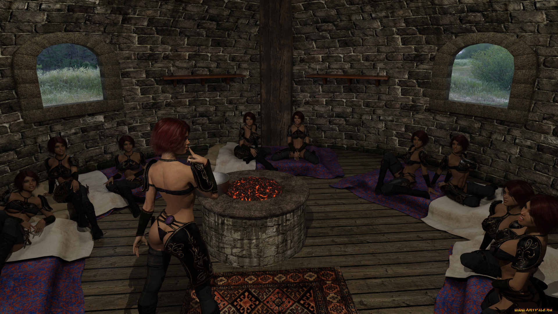 3д, графика, люди, , people, фон, взгляд, девушки