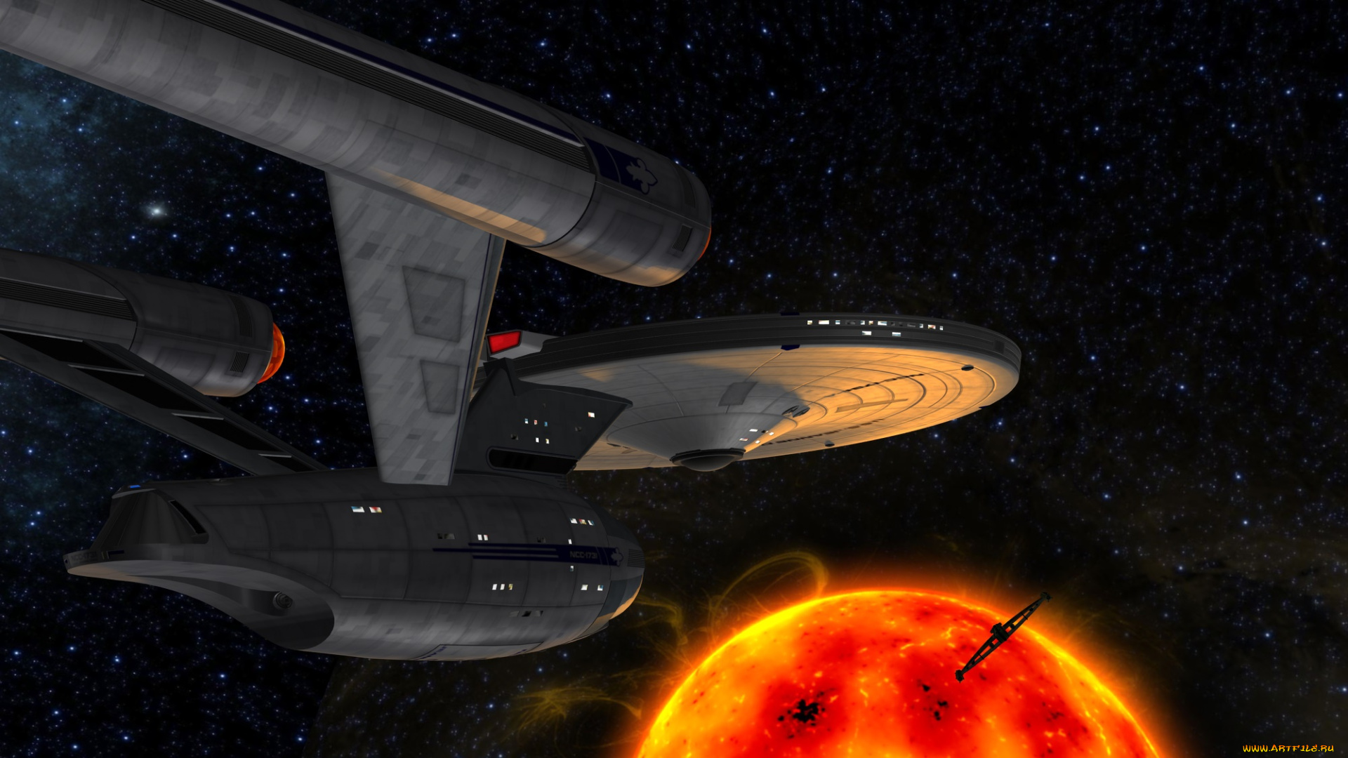 космос, арт, космический, корабль, полет, вселенная