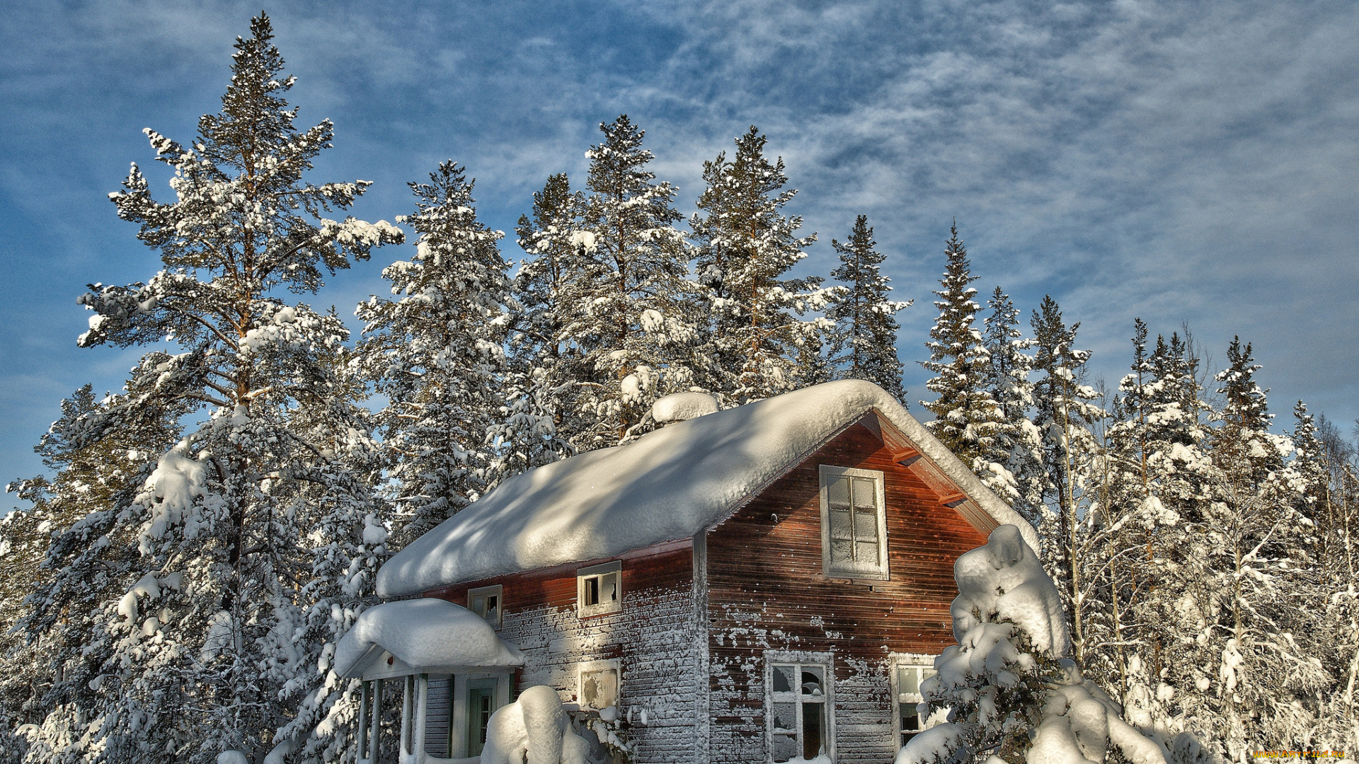 природа, зима, снег