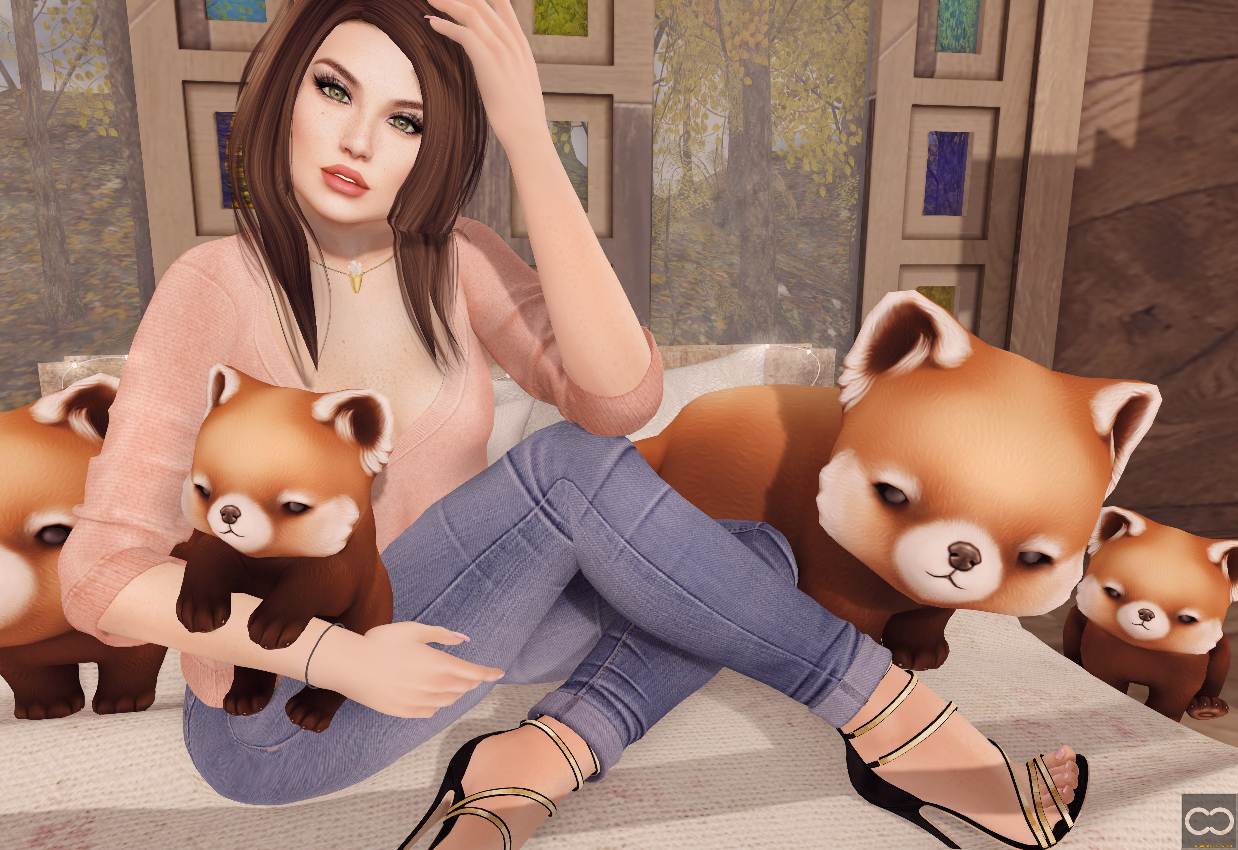 3д, графика, люди, , people, фон, взгляд, девушка