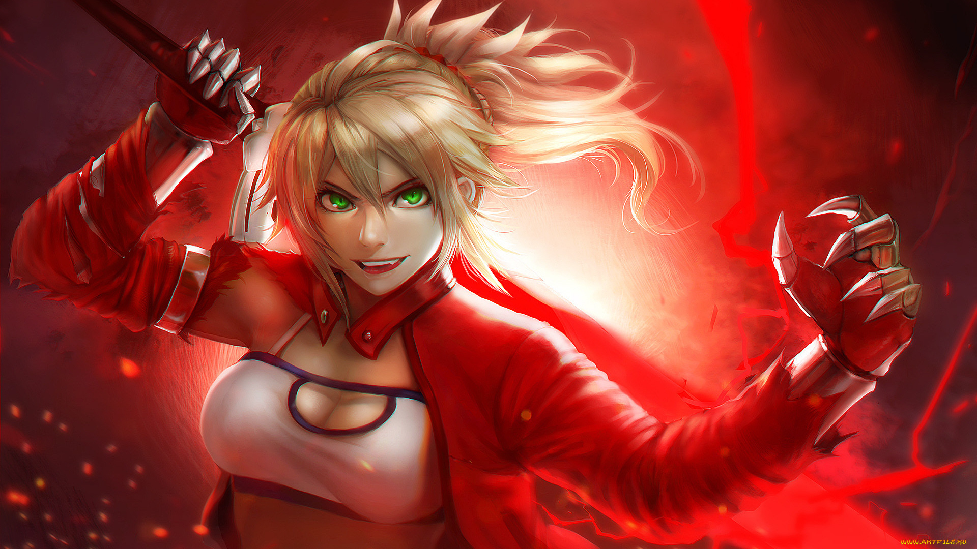 аниме, fate, stay, night, девушка