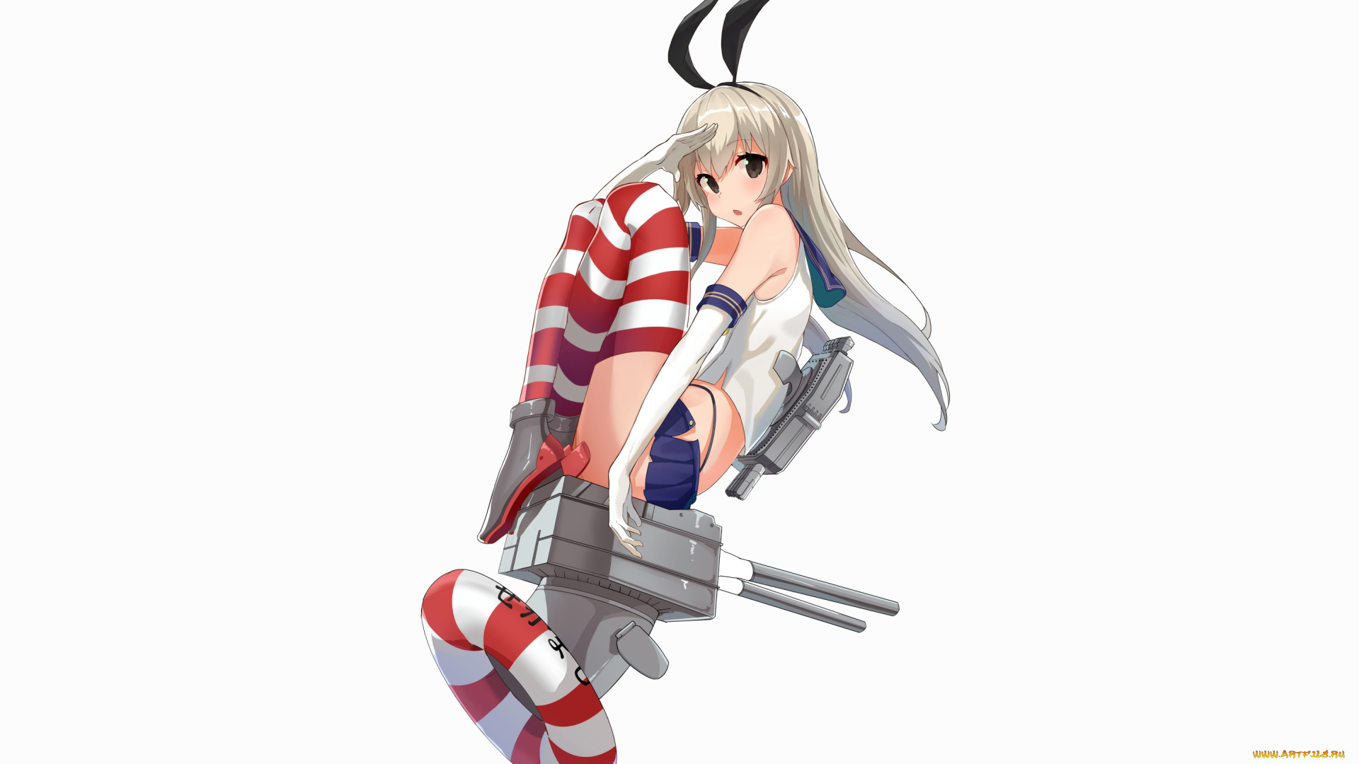 аниме, kantai, collection, фон, взгляд, девушка