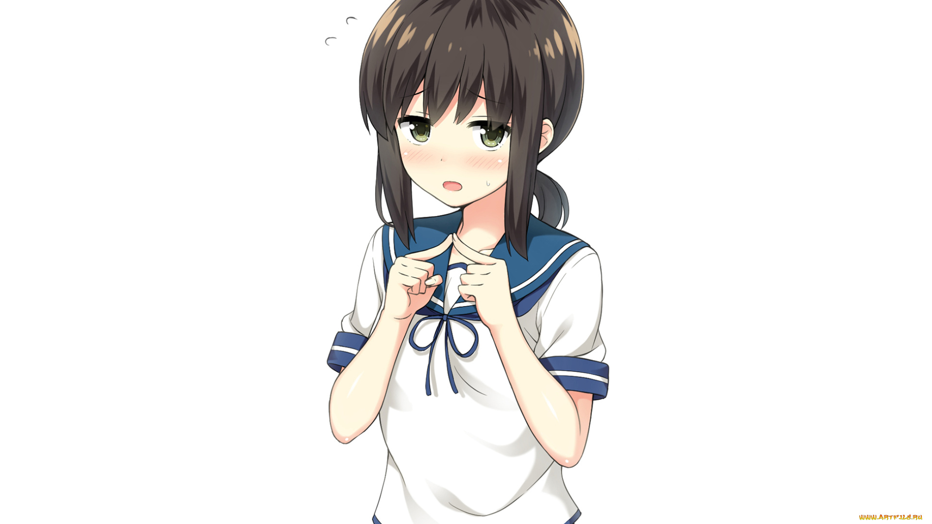 аниме, kantai, collection, фон, взгляд, девушка