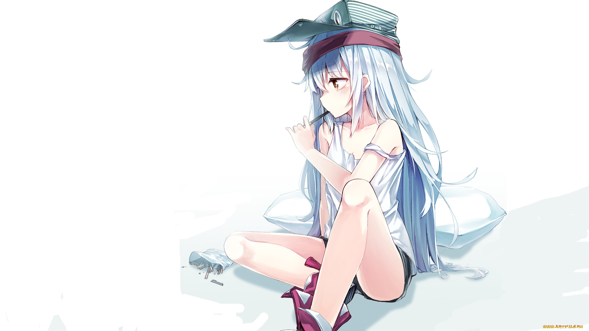 аниме, kantai, collection, фон, взгляд, девушка