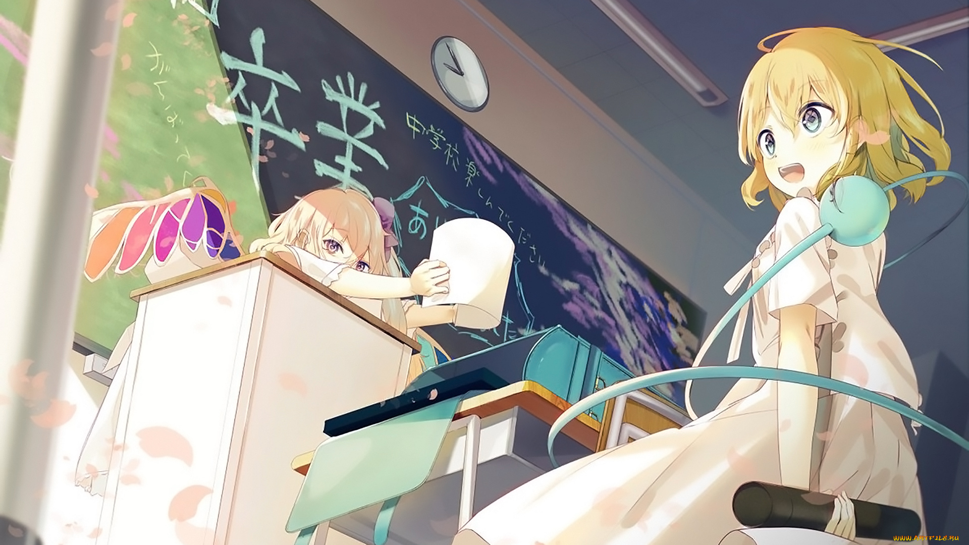 аниме, touhou, девушка, фон, взгляд