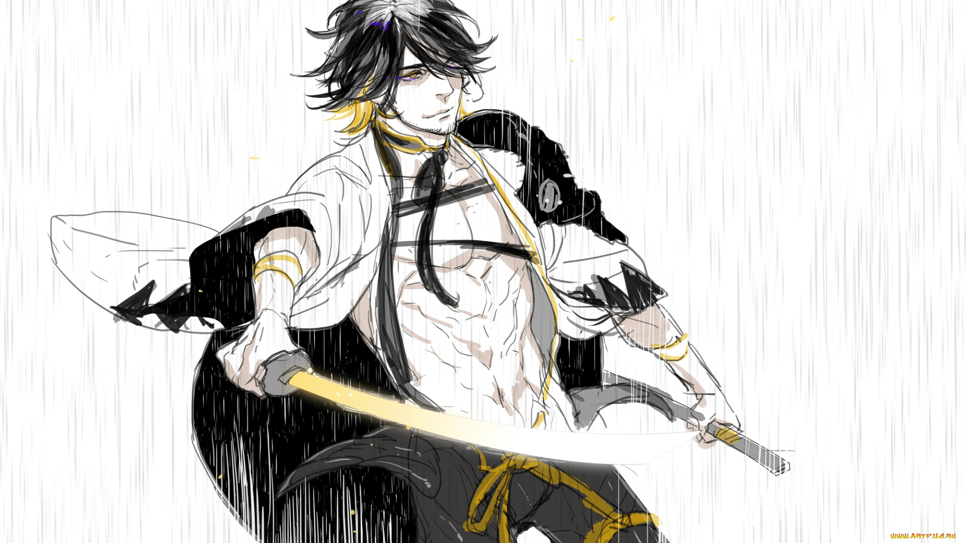 аниме, touken, ranbu, танец, мечей