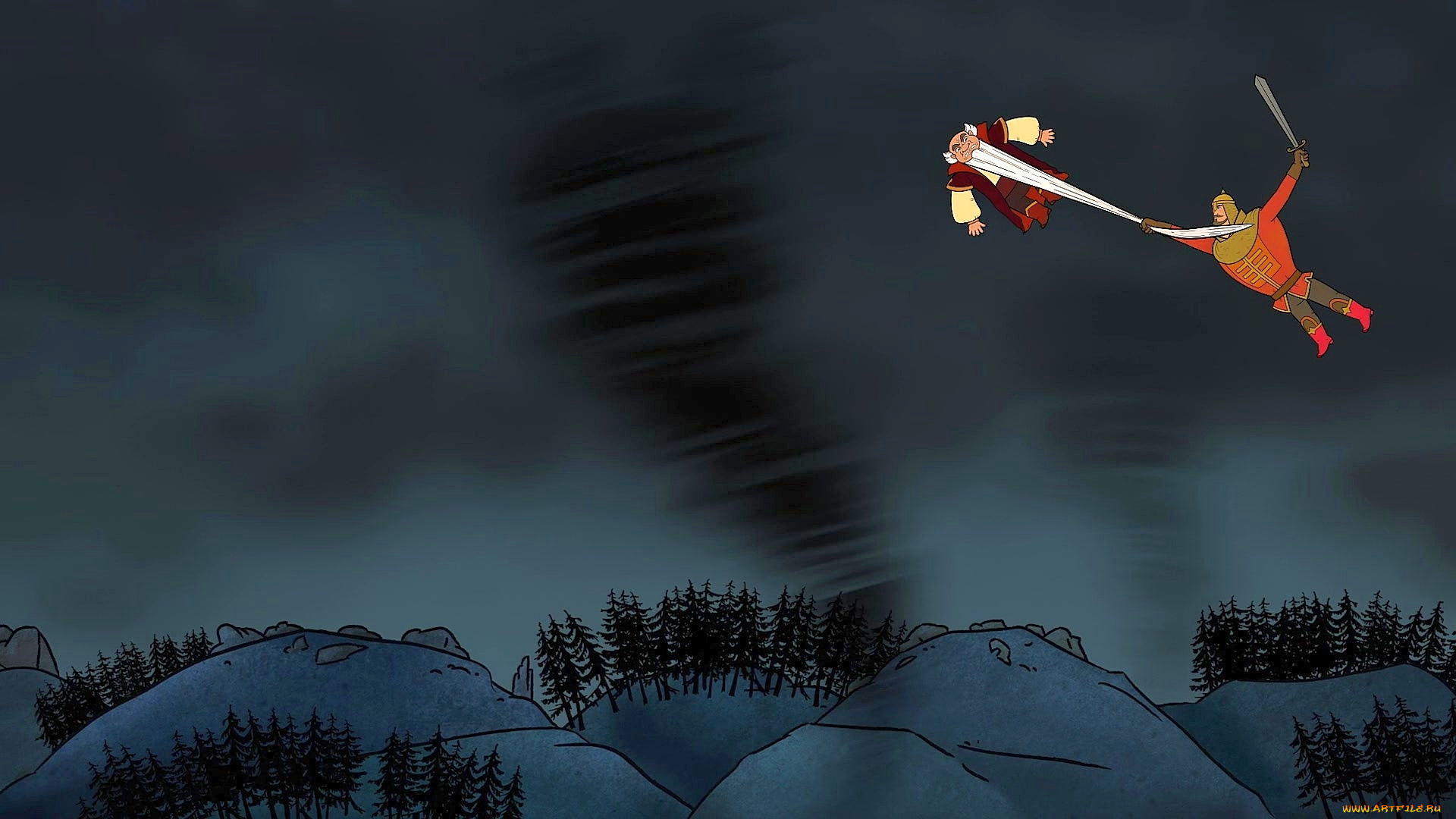 мультфильмы, иван, царевич, и, серый, волк, 2, разбойник, полет, воин