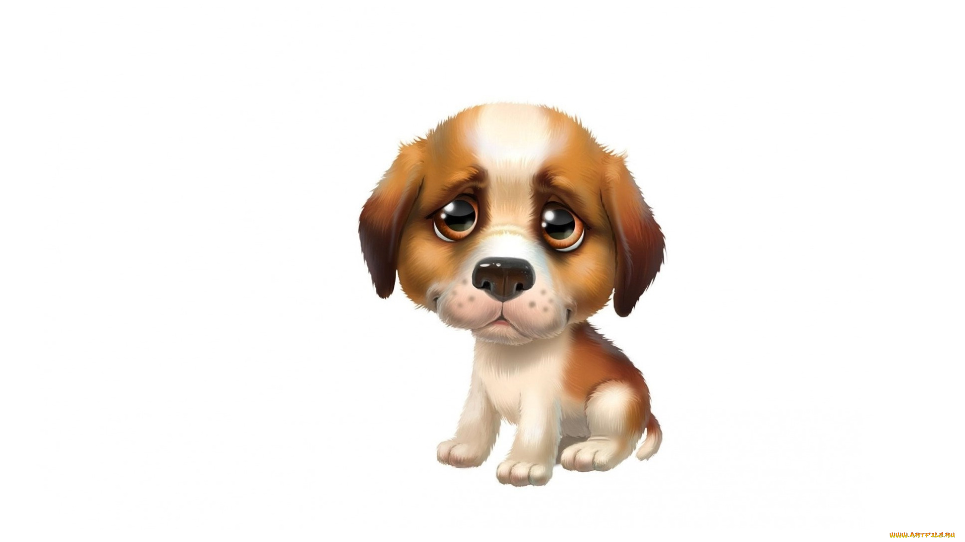 рисованное, животные, собачка, милая