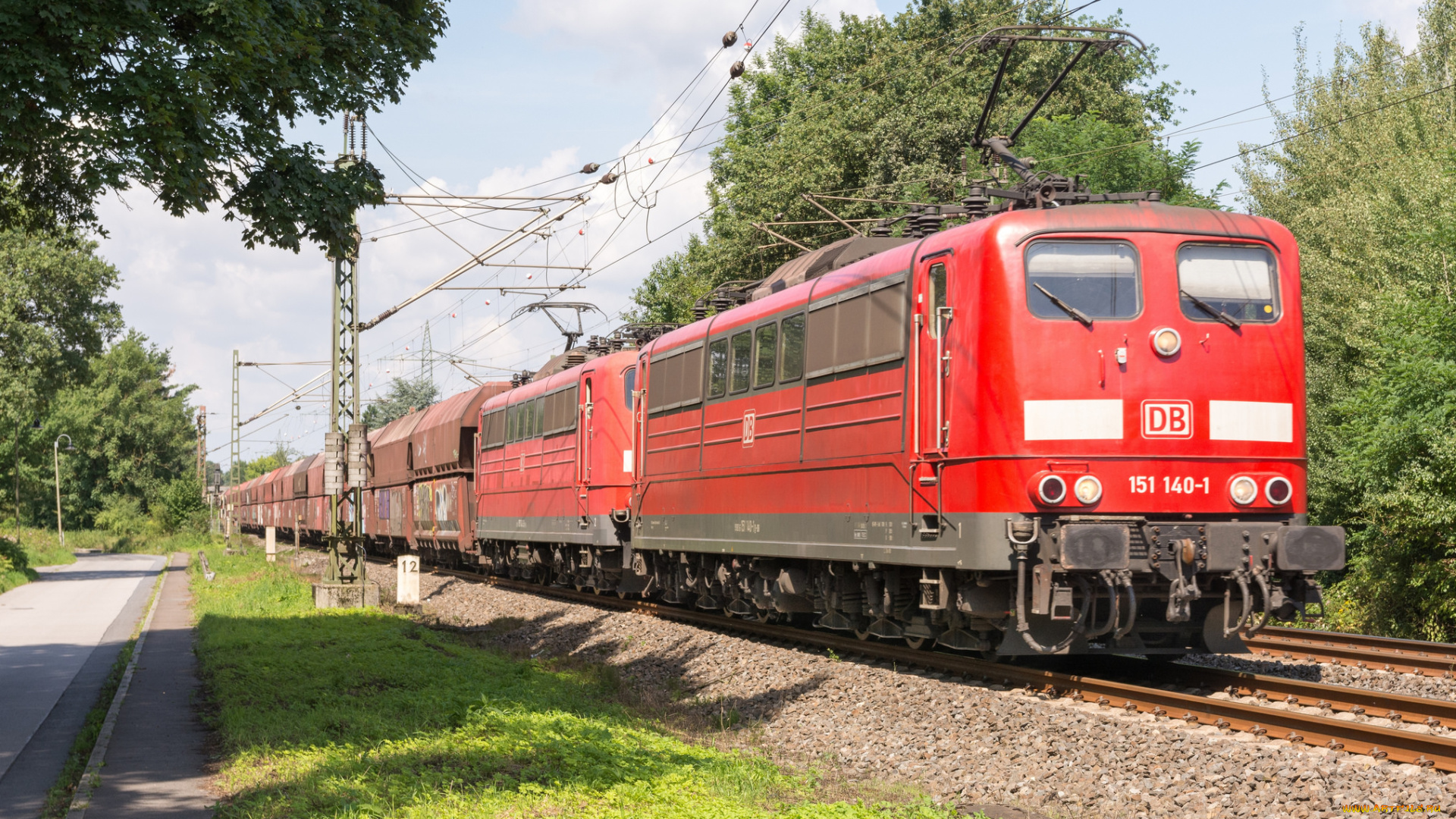 техника, электровозы, локомотив, состав