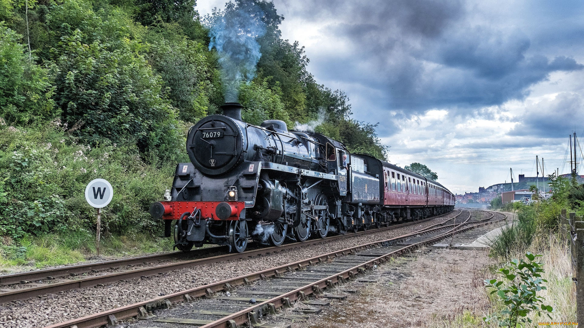 техника, паровозы, локомотив, состав