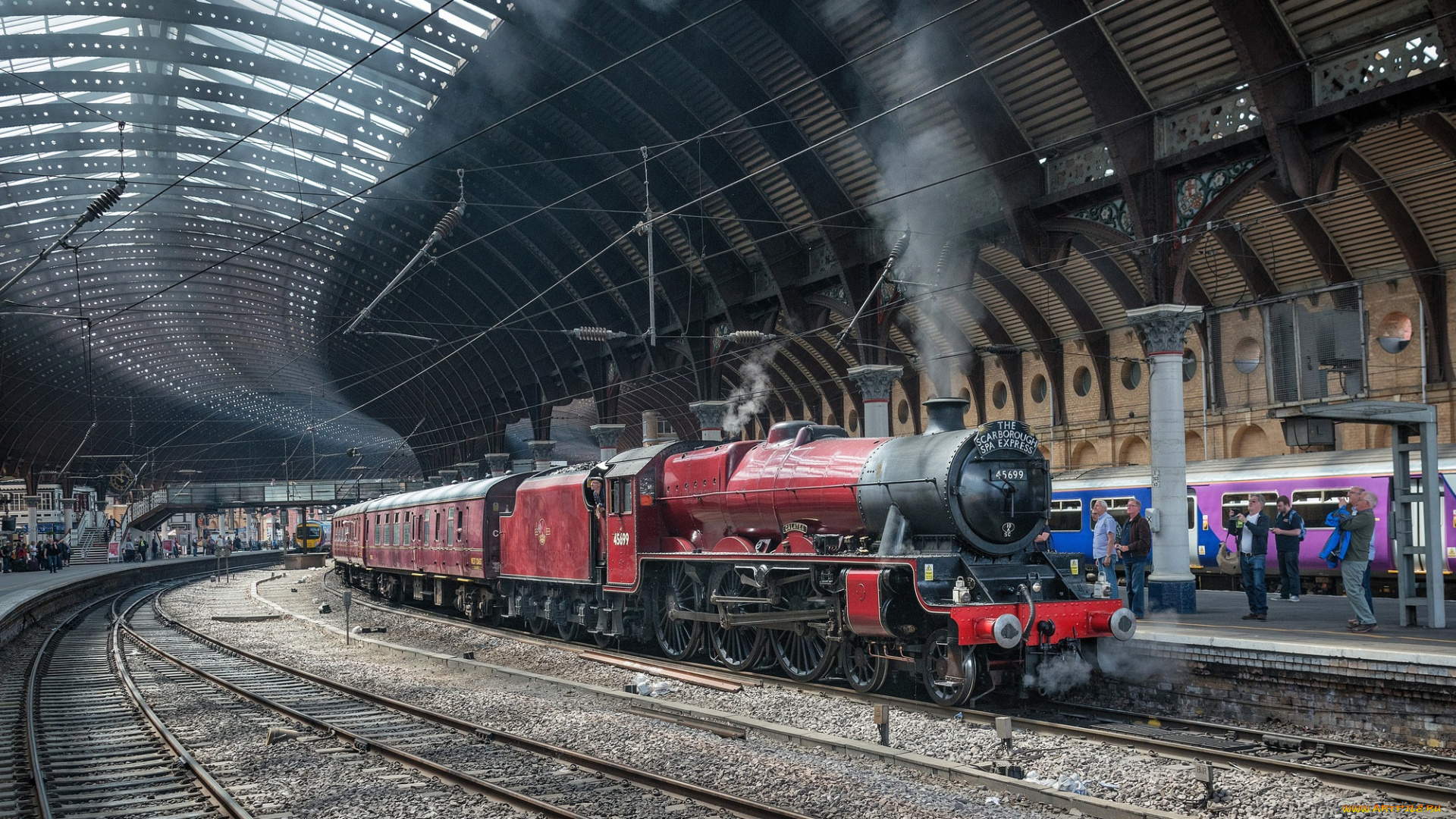 техника, паровозы, локомотив, состав