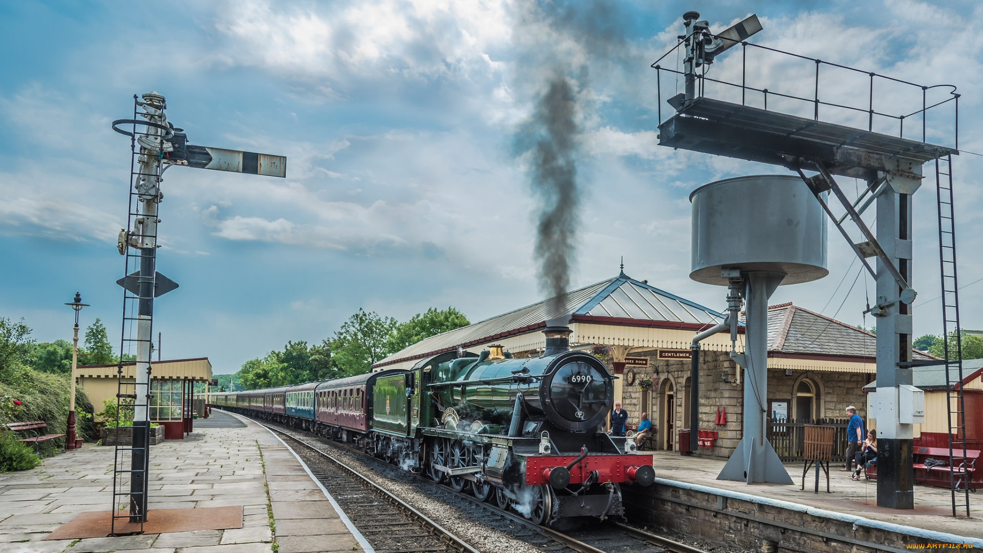 техника, паровозы, локомотив, состав