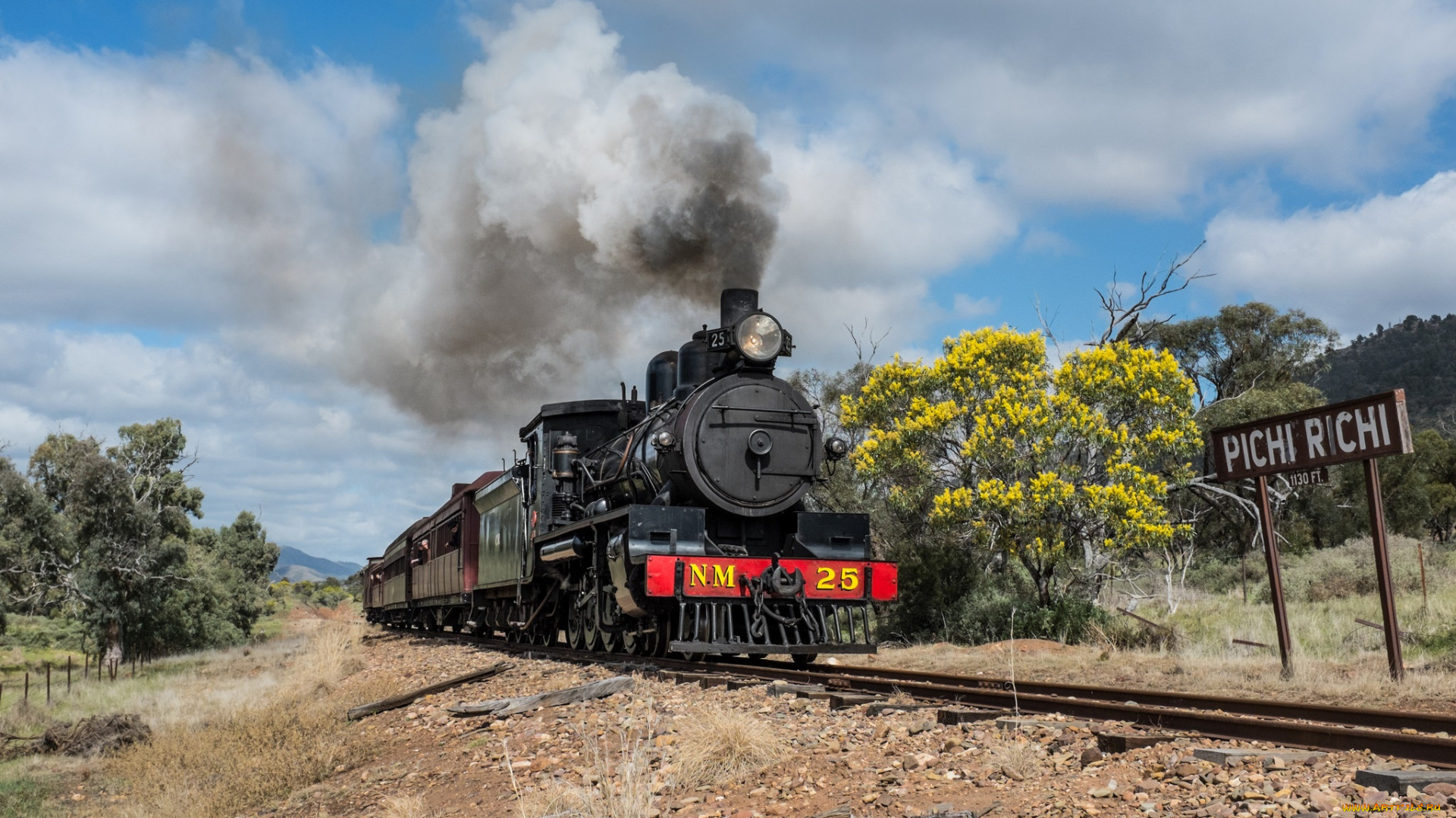 техника, паровозы, состав, локомотив