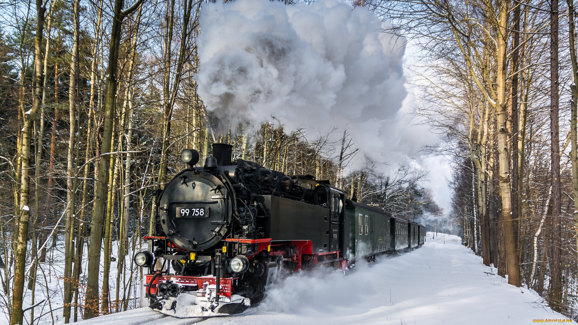 техника, паровозы, состав, локомотив