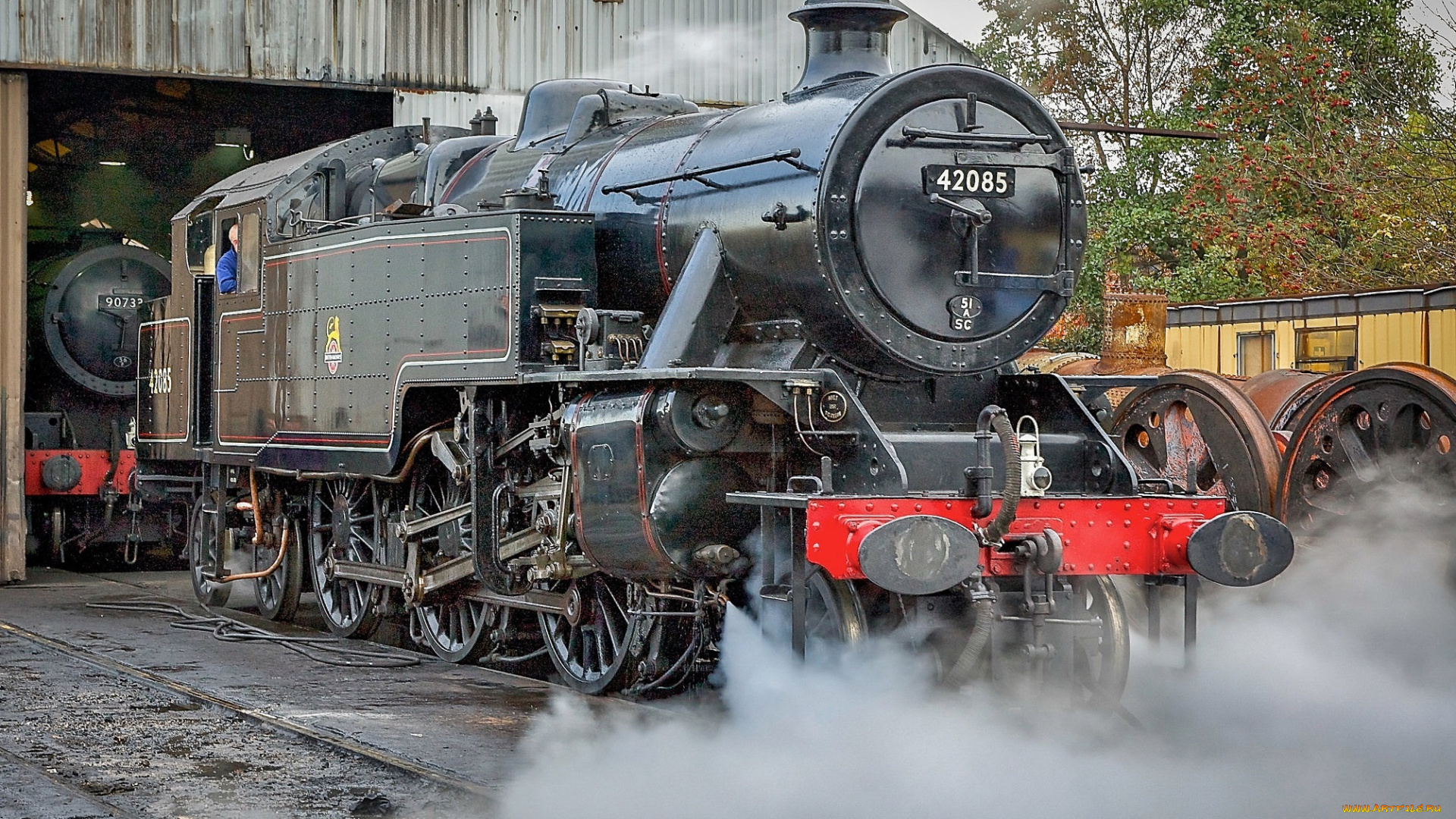 техника, паровозы, состав, локомотив