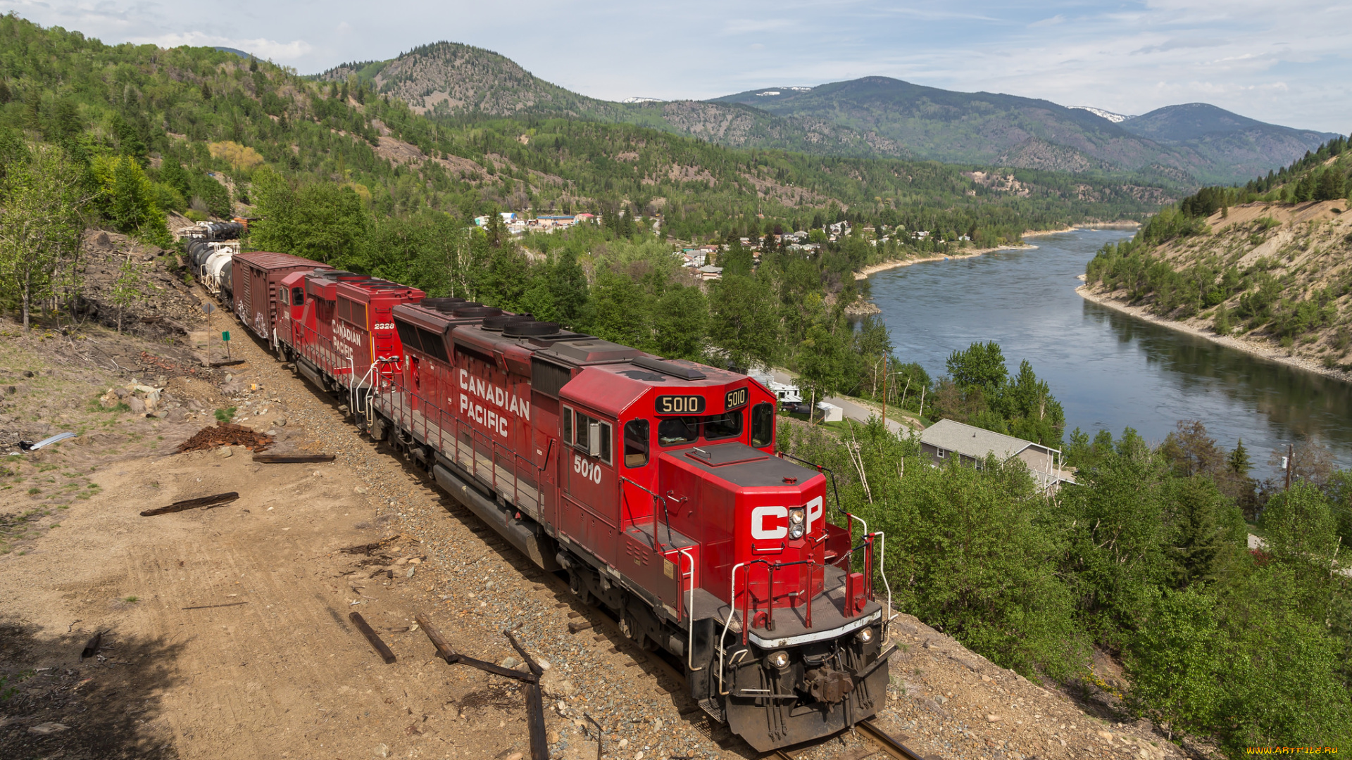 техника, поезда, локомотив, состав