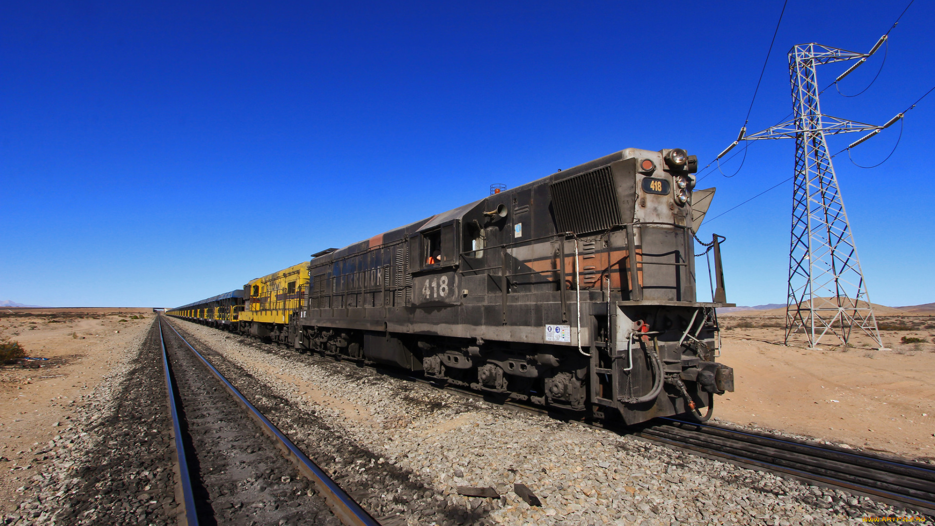 техника, поезда, локомотив, состав