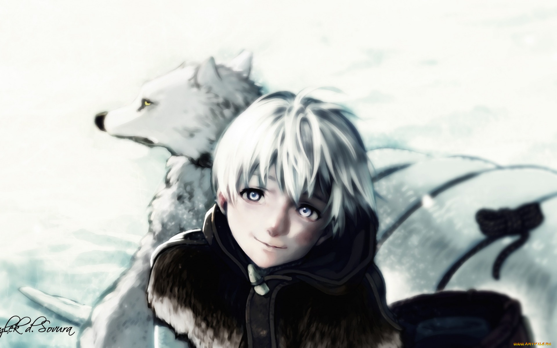 аниме, fumetsu, no, anata, e, shounen, manga, japonese, wolf, bear, snow, fumetsu, no, anata, e, to, you, the, immortal, face, kuma