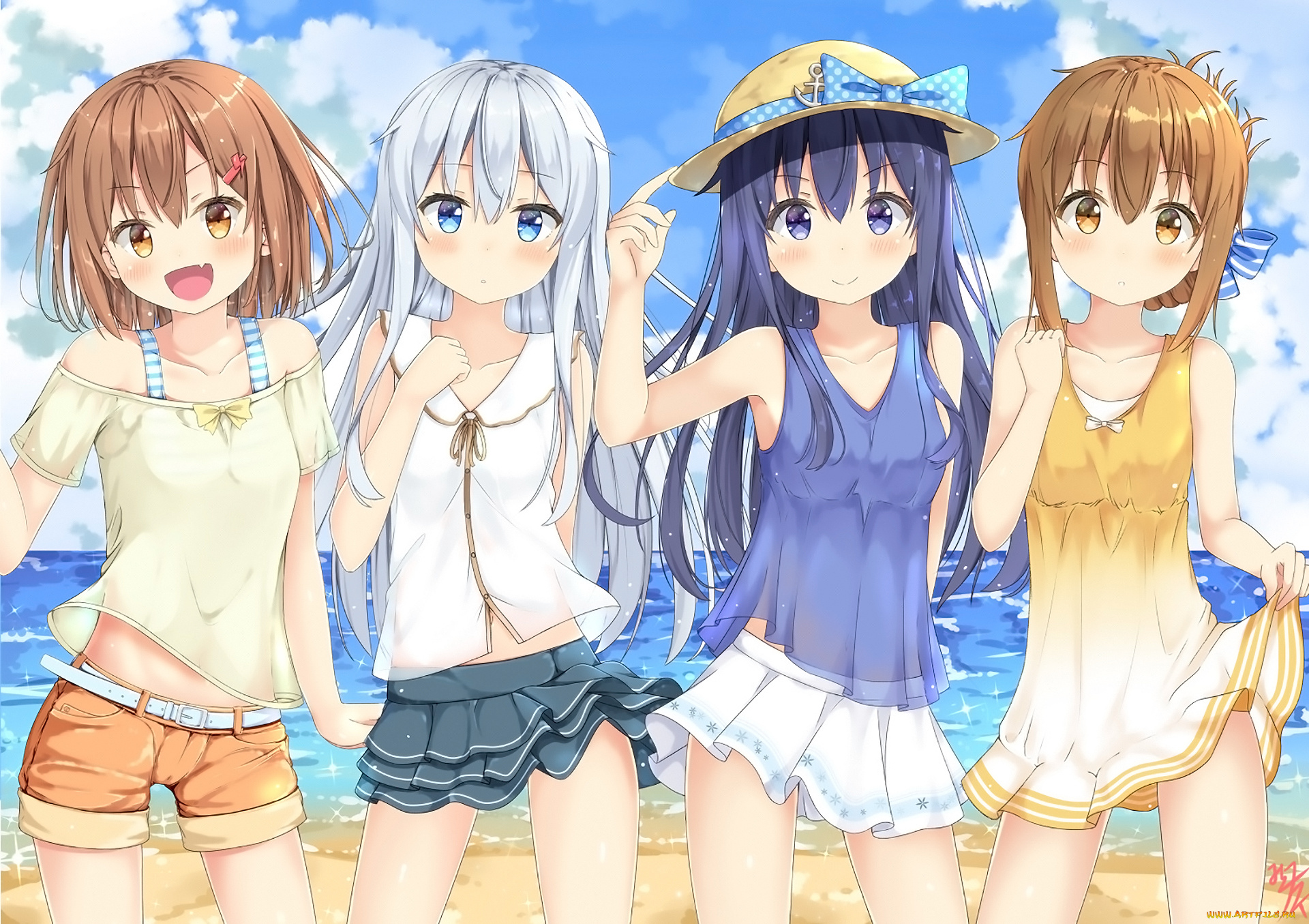 аниме, kantai, collection, фон, взгляд, девушки