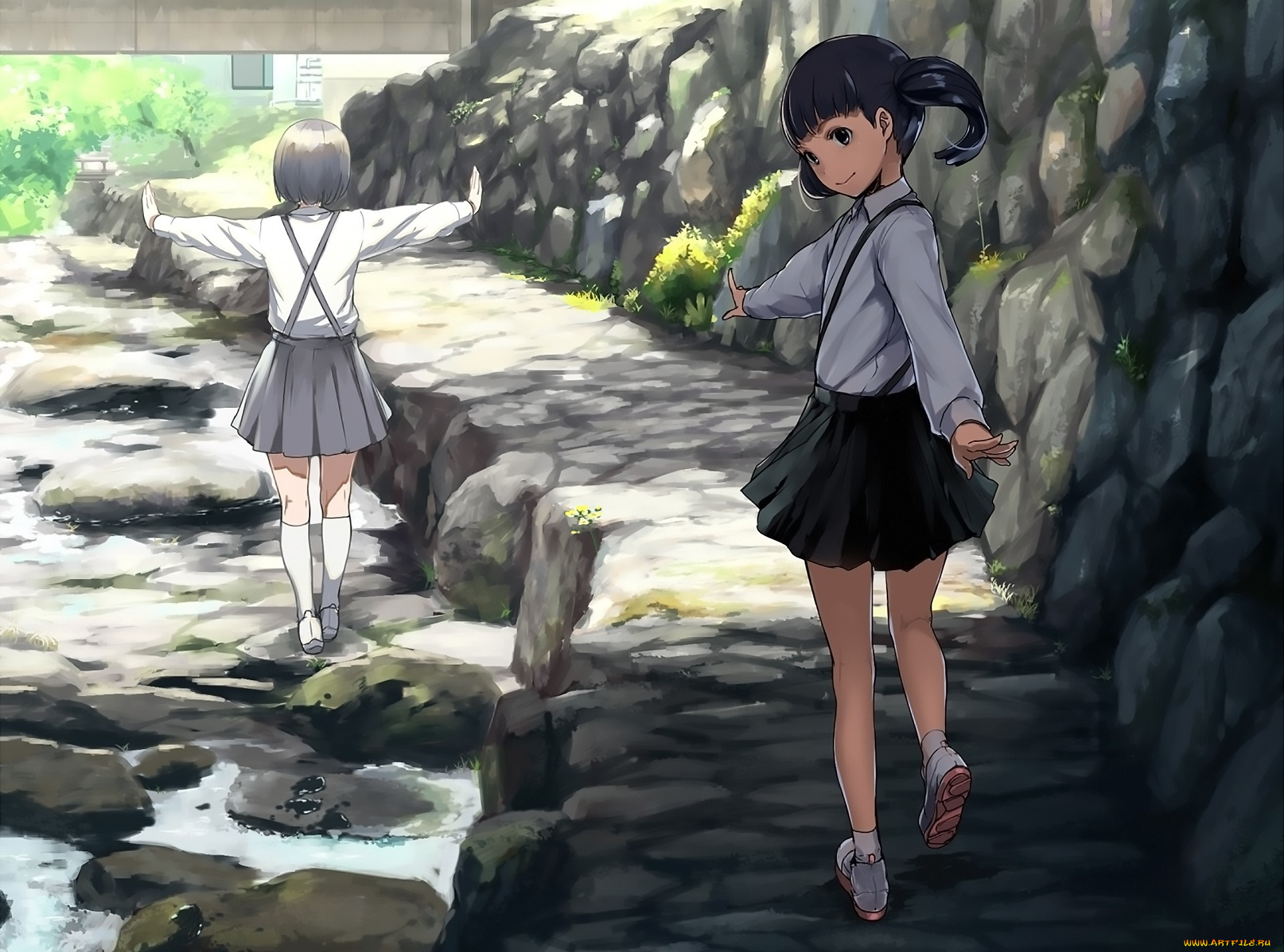 аниме, unknown, , другое, фон, взгляд, девушка