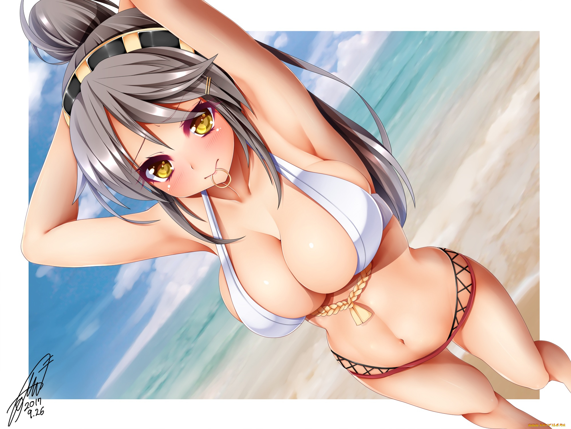 аниме, kantai, collection, haruna