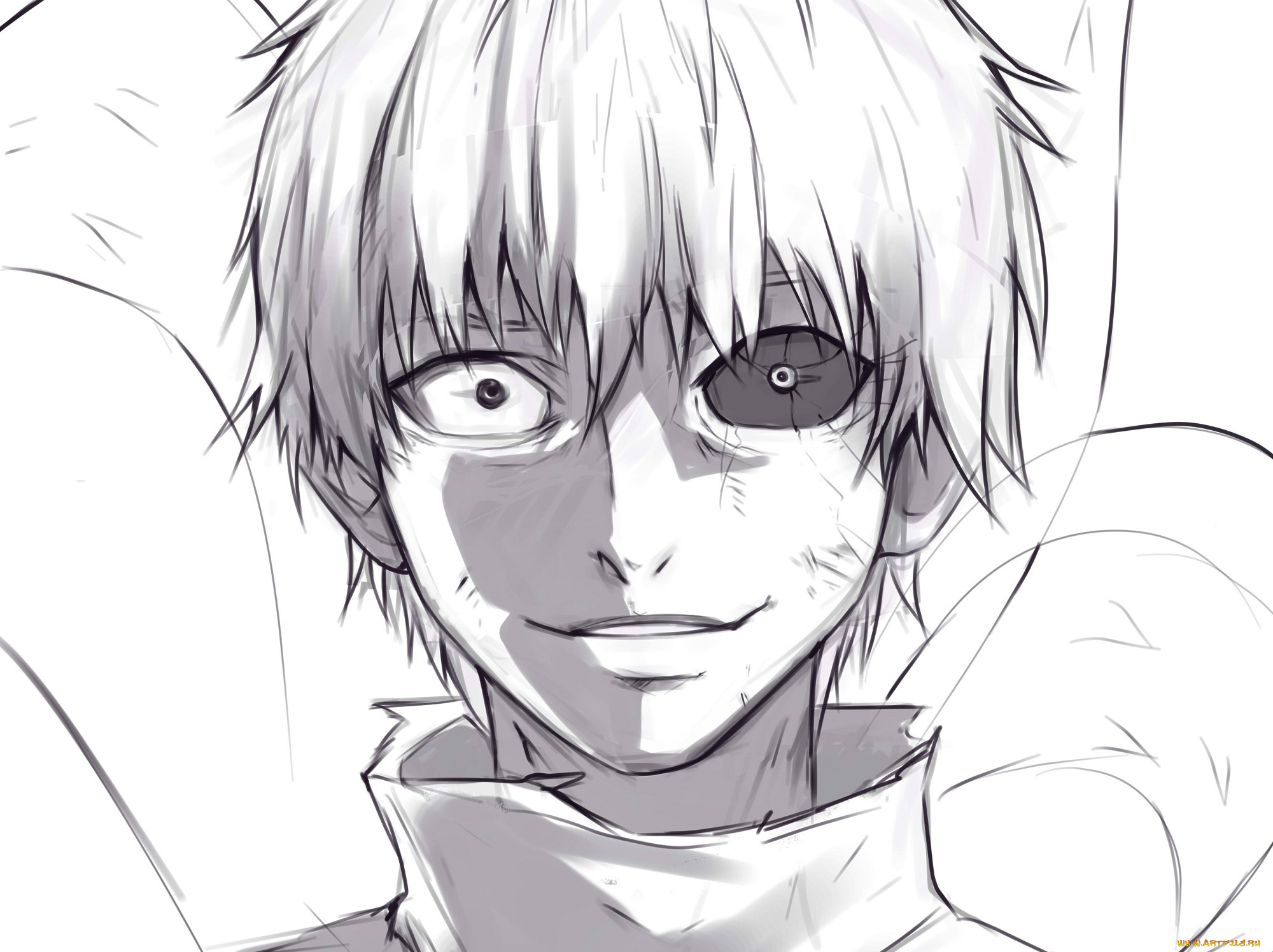 аниме, tokyo, ghoul, kaneki