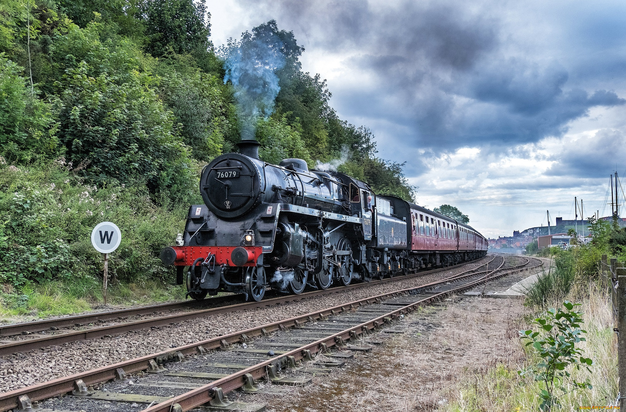 техника, паровозы, локомотив, состав