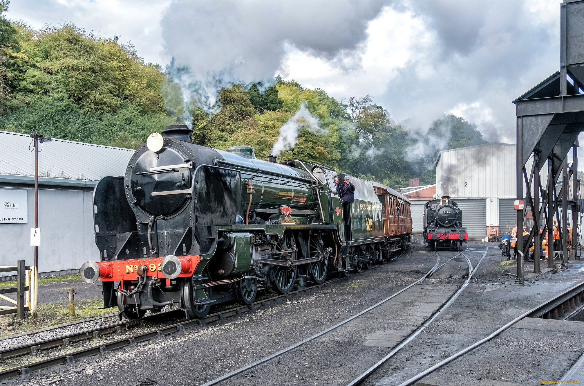 техника, паровозы, локомотив, состав