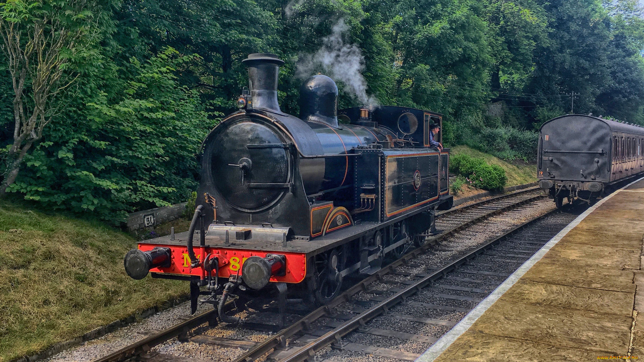 техника, паровозы, состав, локомотив