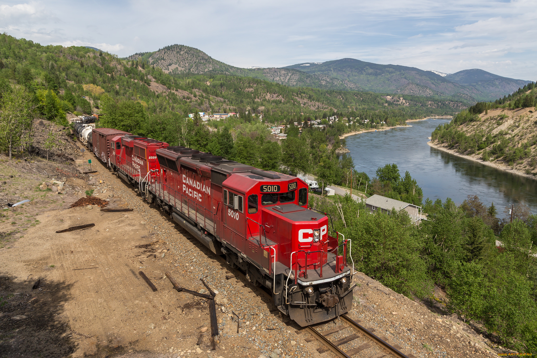 техника, поезда, локомотив, состав