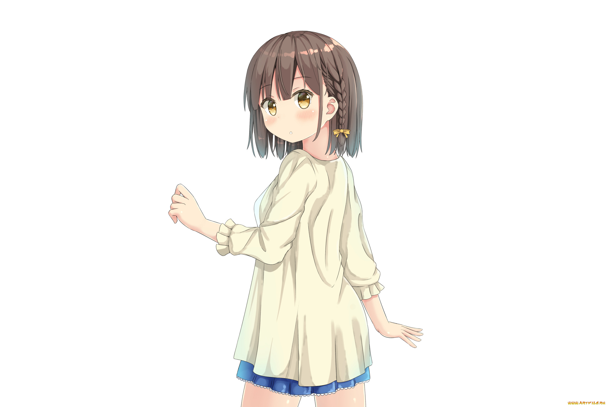 аниме, unknown, , другое, девушка, фон, взгляд