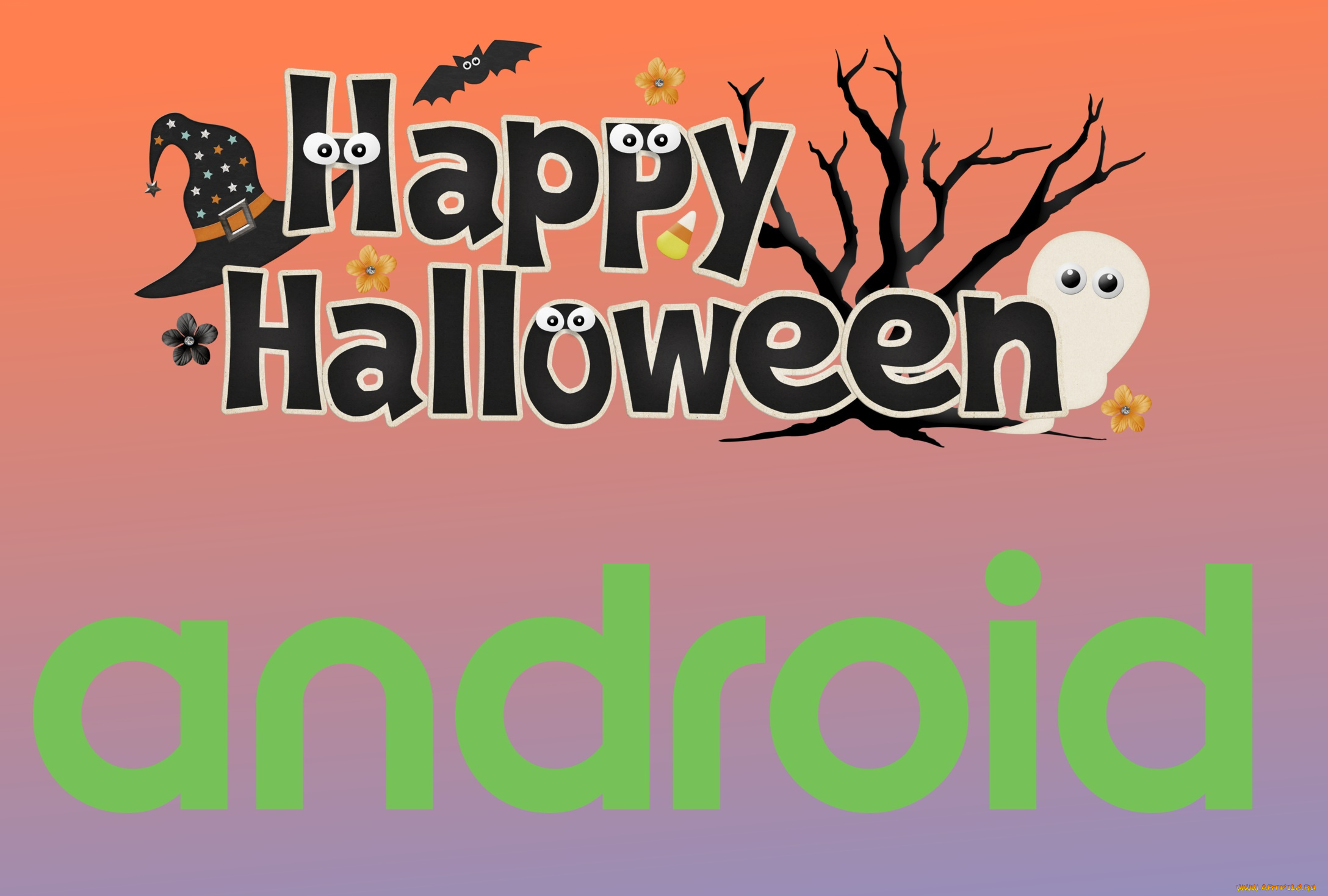 компьютеры, android, логотип, фон