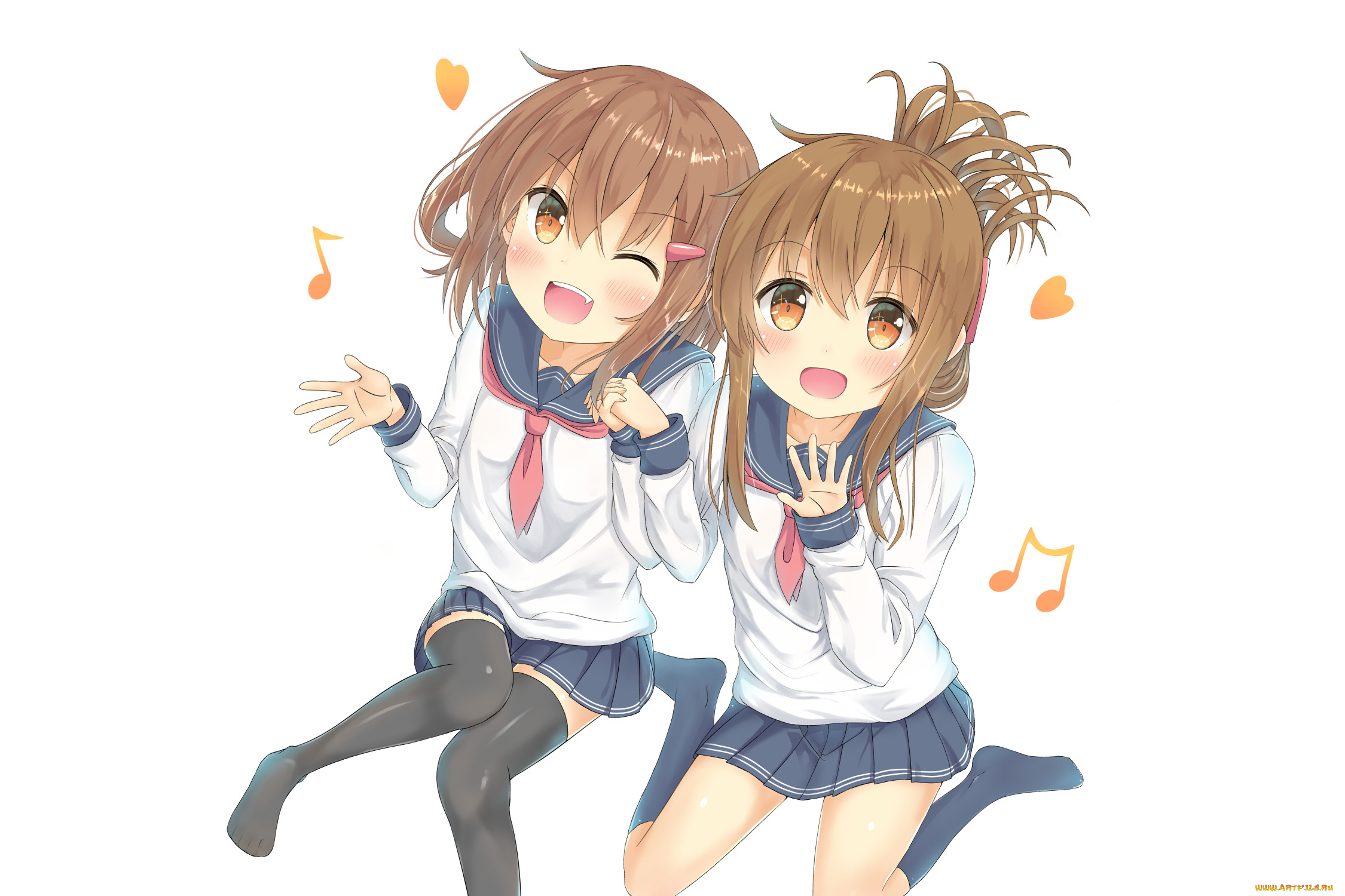 аниме, kantai, collection, фон, взгляд, девушки