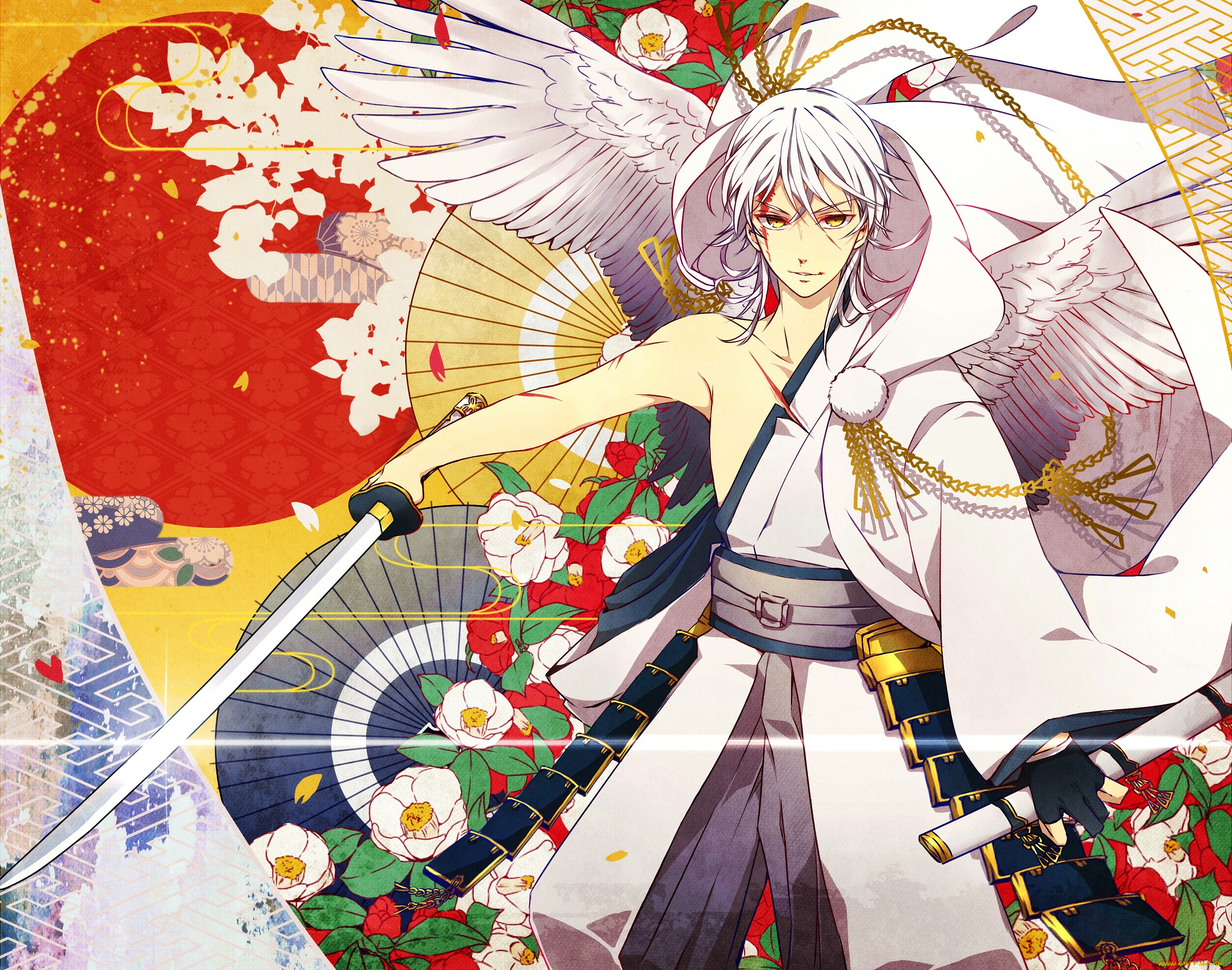 аниме, touken, ranbu, танец, мечей