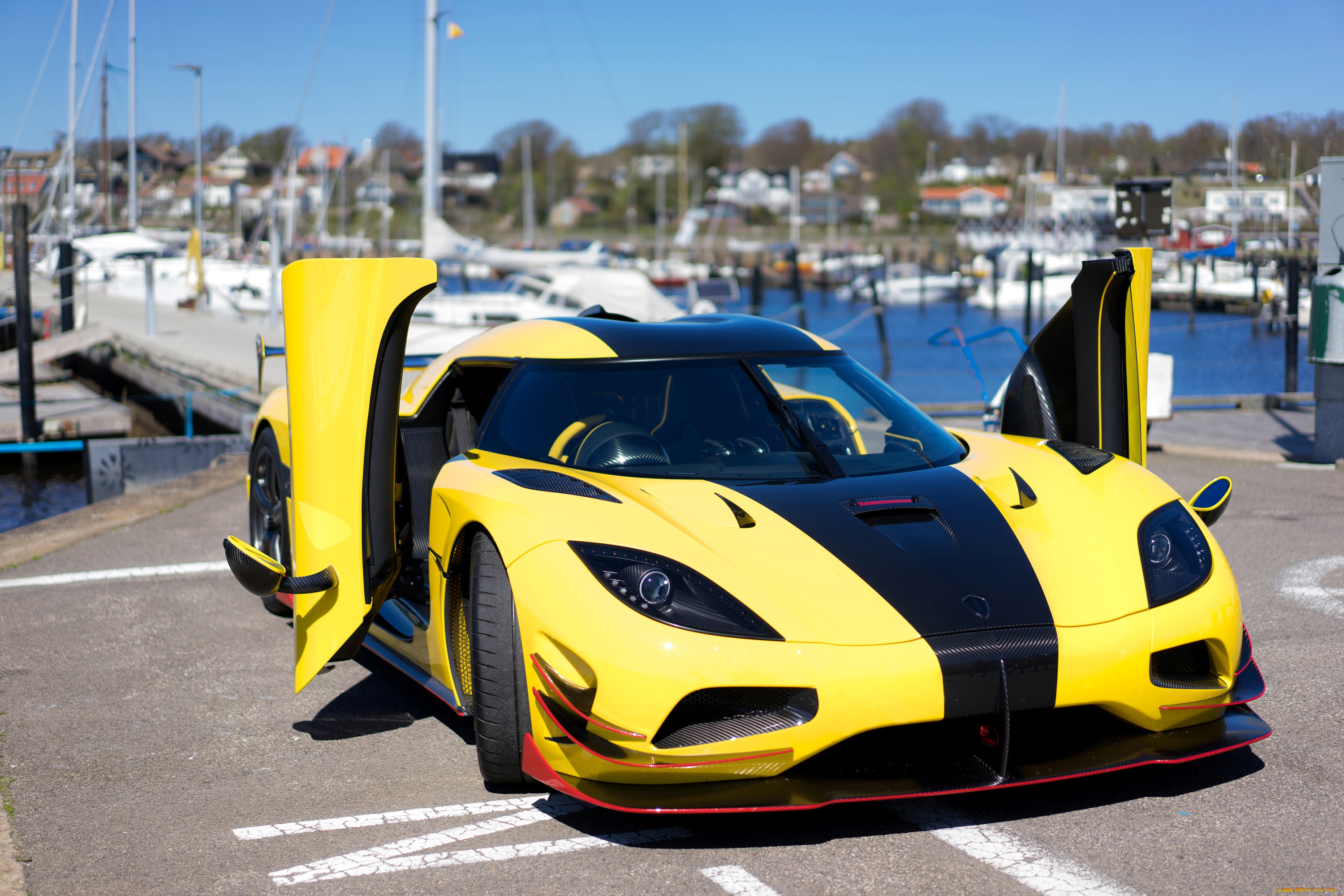 автомобили, koenigsegg, двери, желтый, суперкар, agera, rs, ml