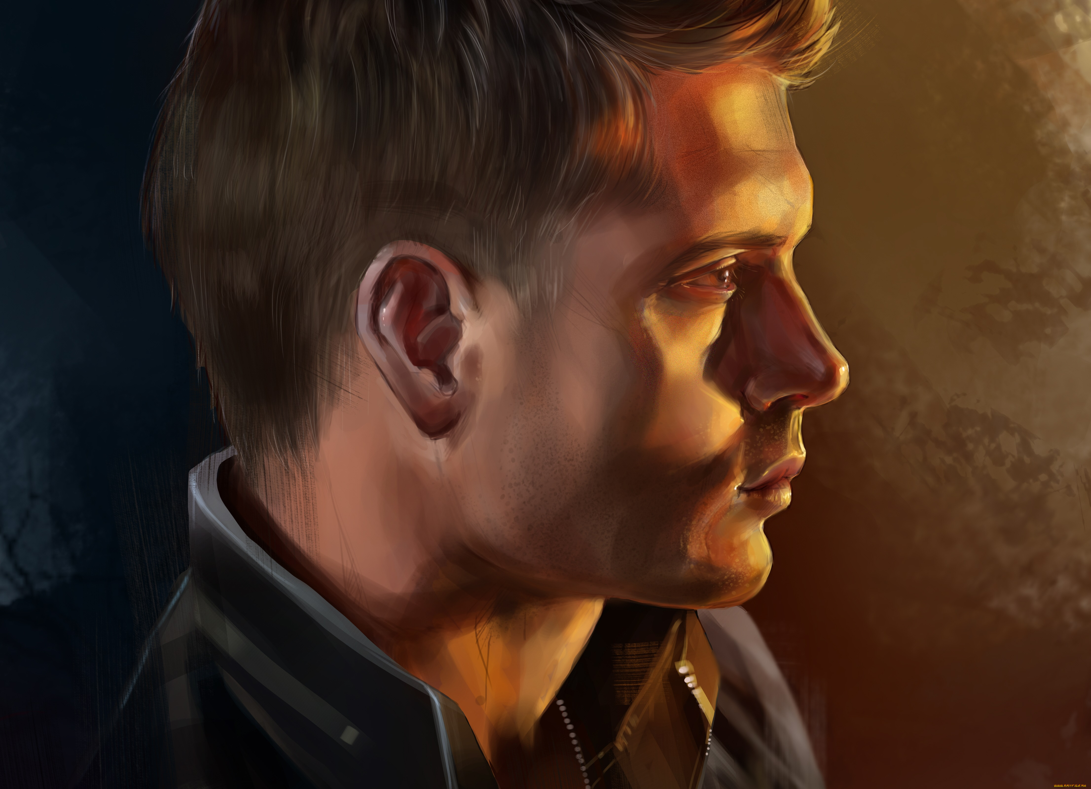 рисованное, люди, дин, дженсен, эклз