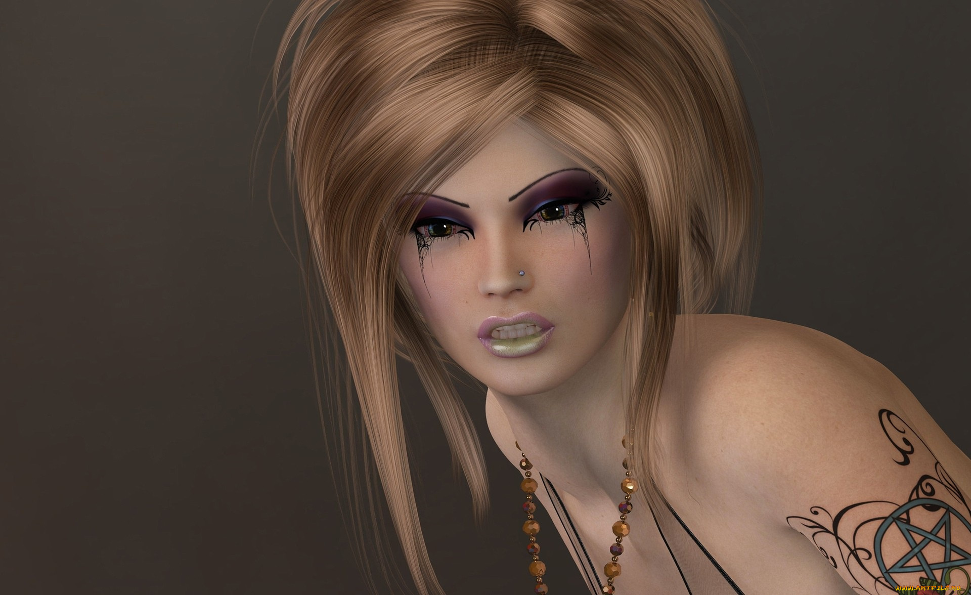 3д, графика, портрет, , portraits, макияж, девушка, взгляд