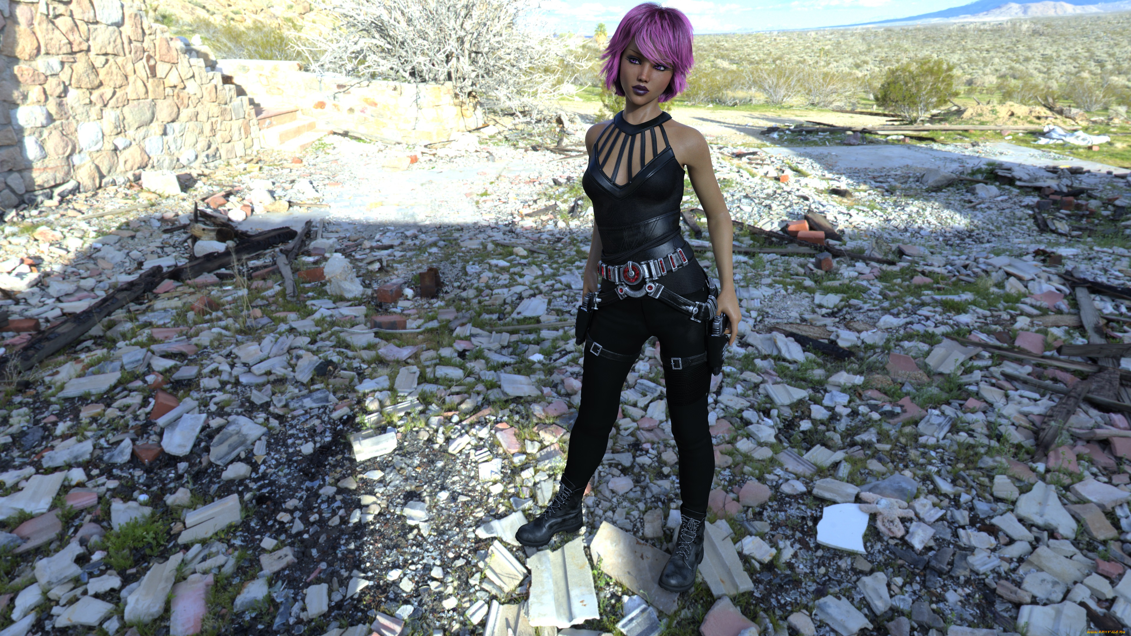 3д, графика, фантазия, , fantasy, фон, взгляд, девушка